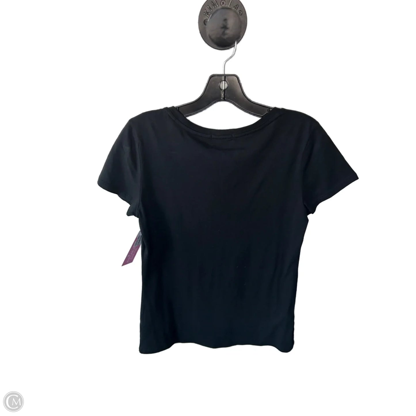 Top Short Sleeve Basic By Gap In Black & Silver, Size: M