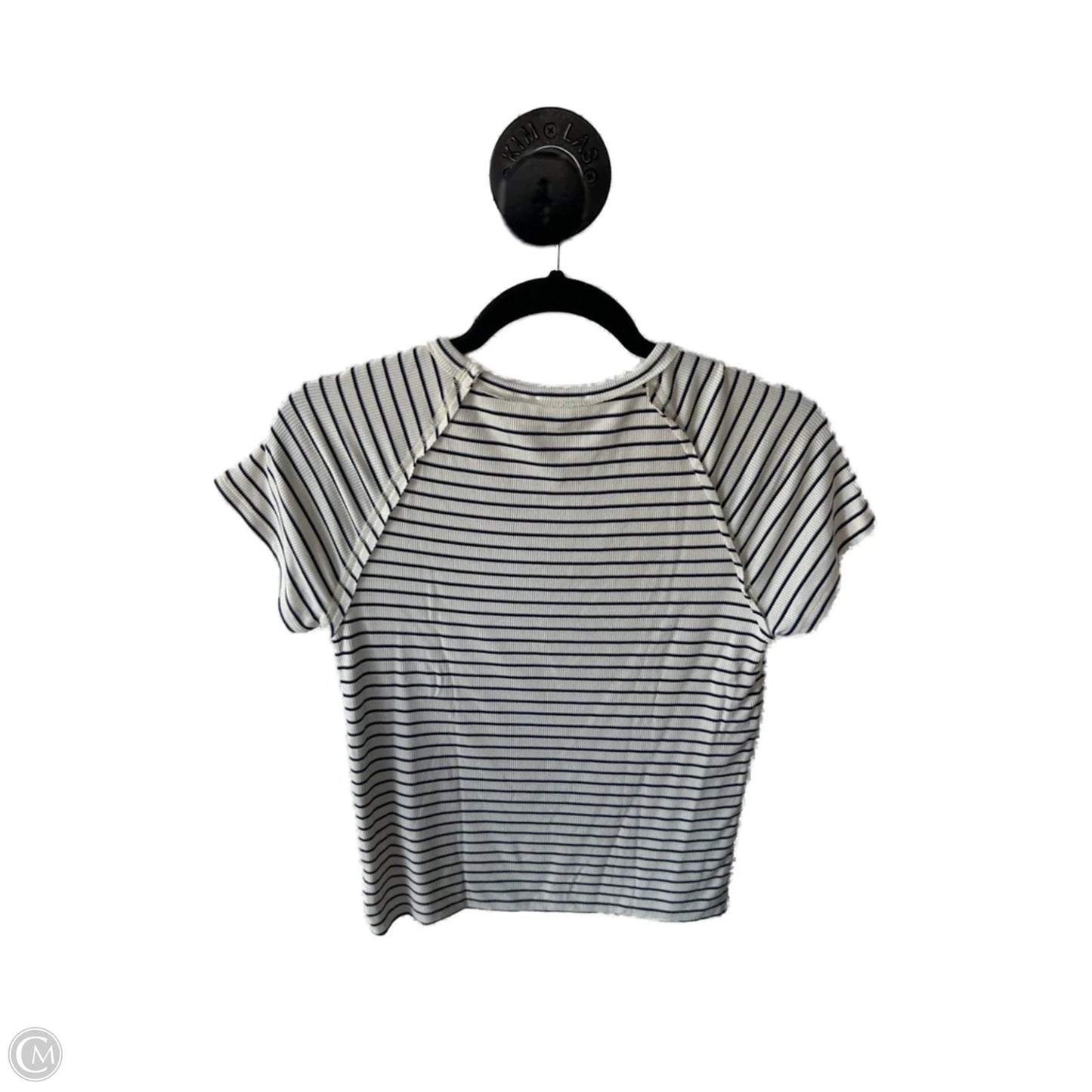 Top Short Sleeve By Cmc In Black & Cream, Size: M