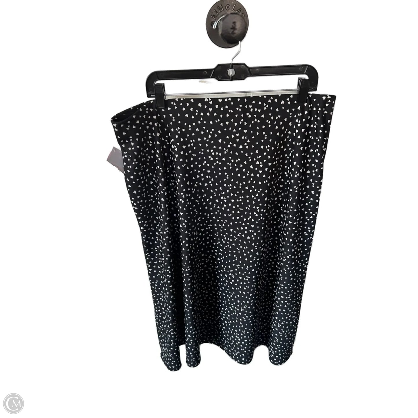 Skirt Midi By A New Day In Black & Cream, Size: 18