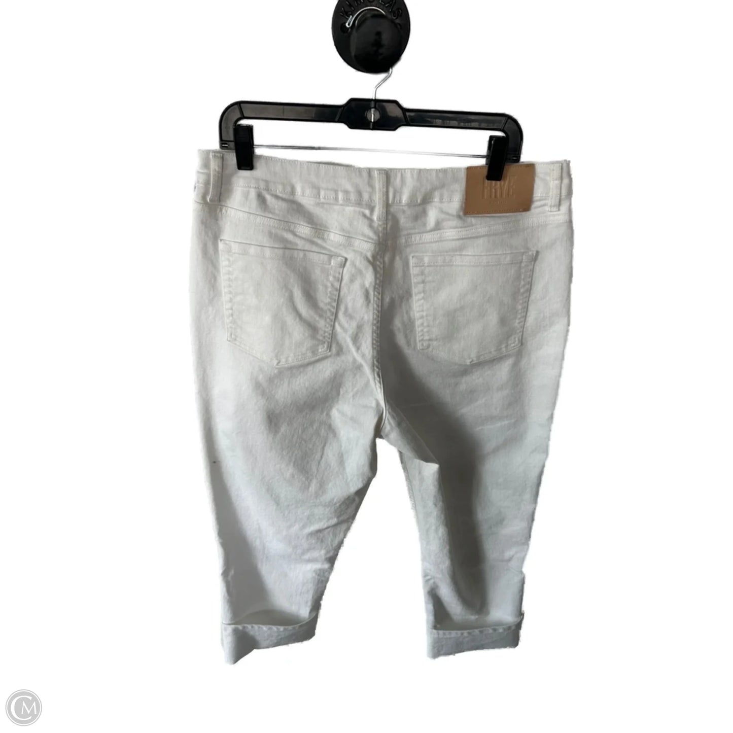 Jeans Designer By Frye In White Denim, Size: 12