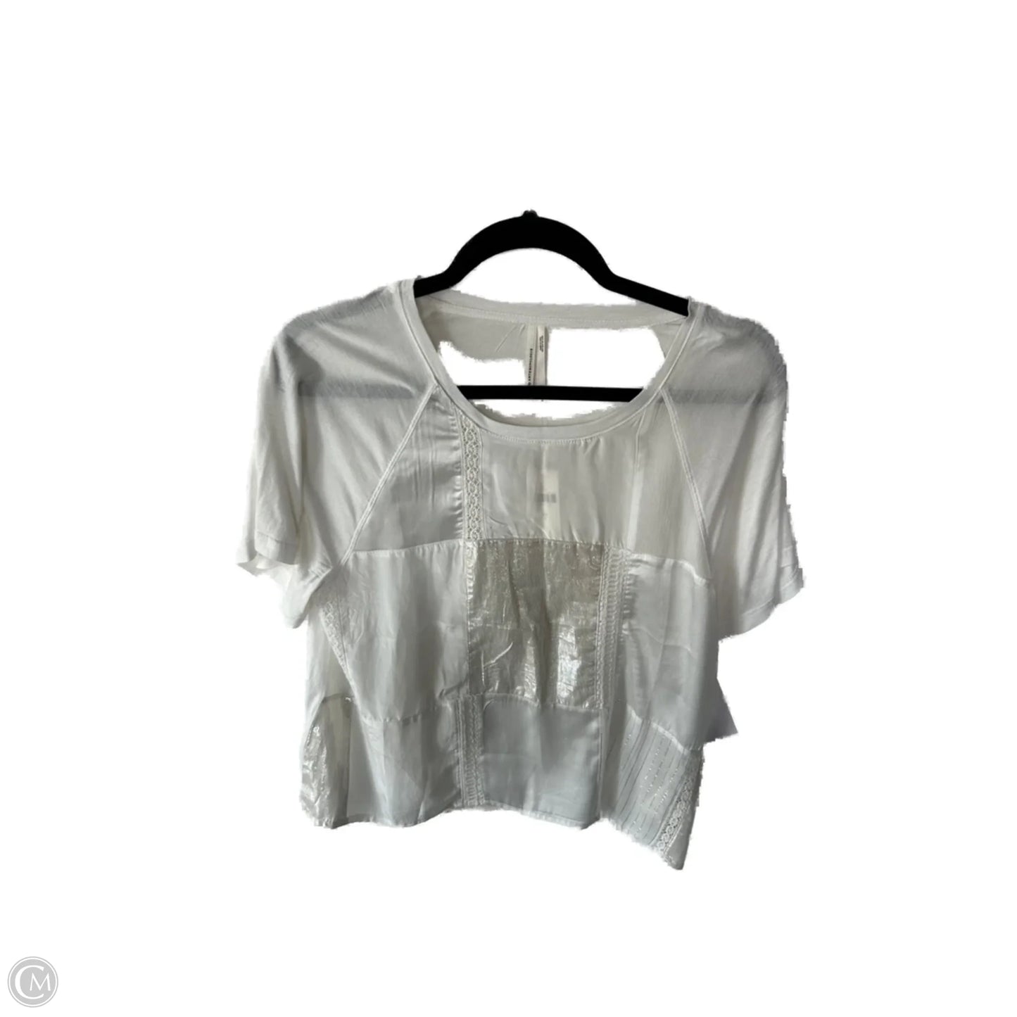 Top Short Sleeve By Anthropologie In White, Size: S