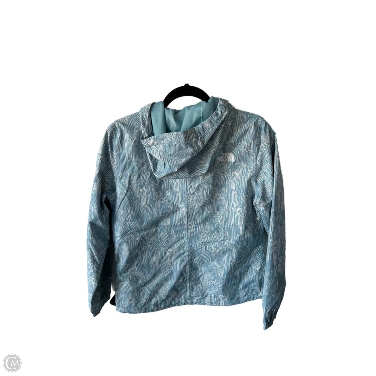 Jacket Windbreaker By The North Face In Blue & Cream, Size: S