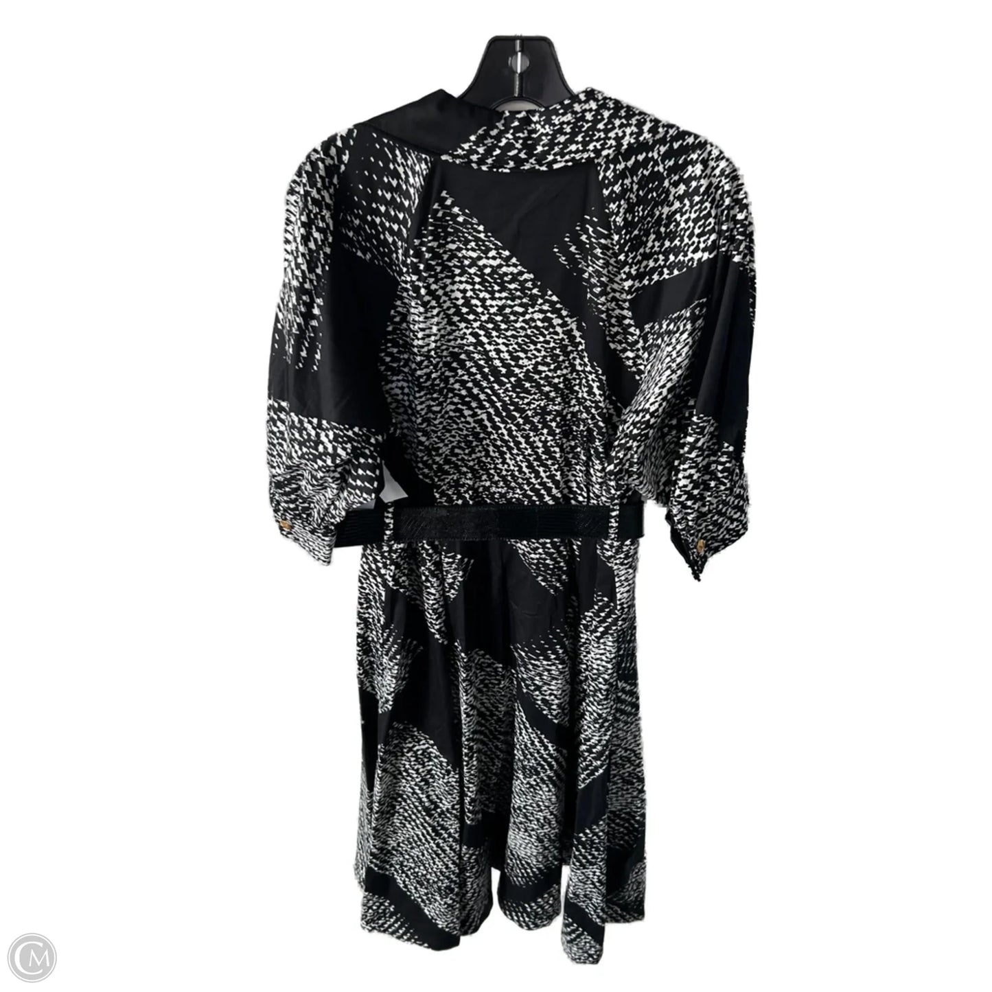 Dress Casual Maxi By Donna Karan In Black & White, Size: M