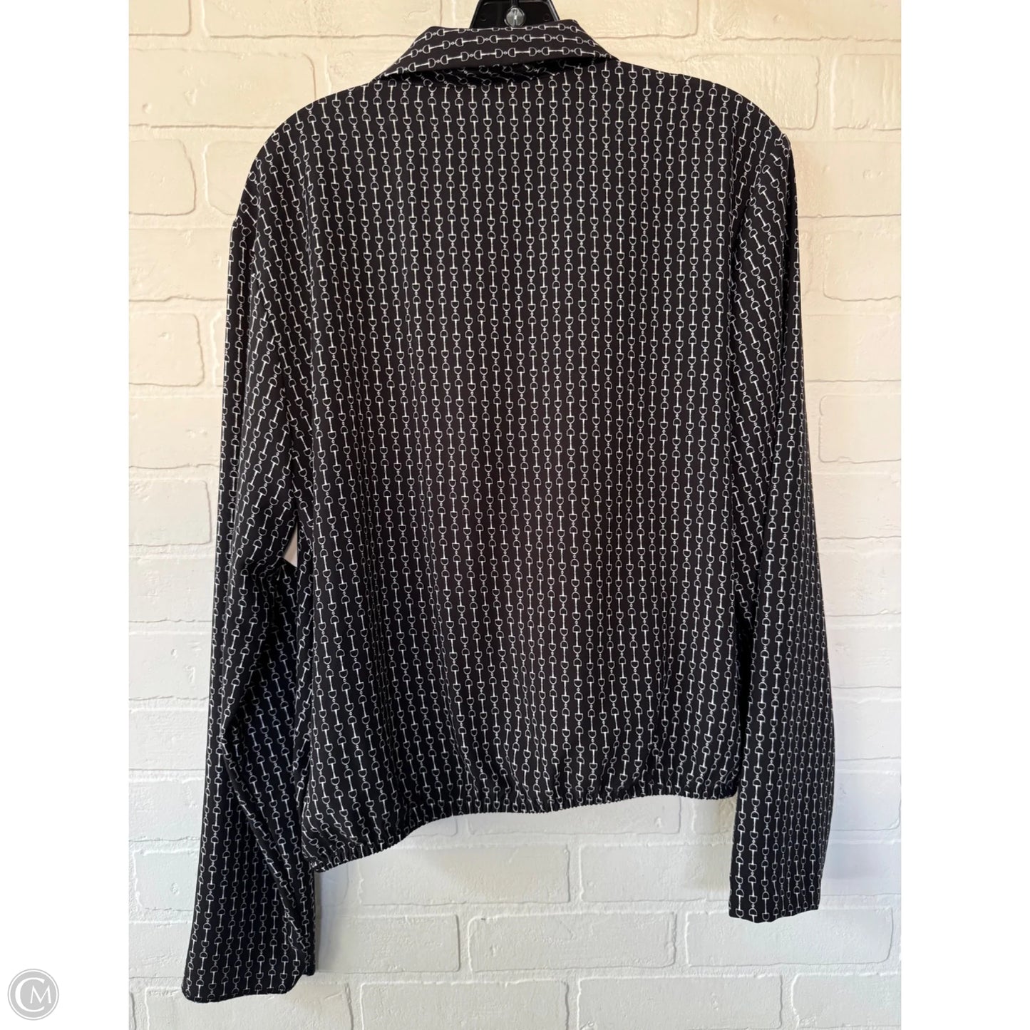 Top Long Sleeve By Express In Black & White, Size: L