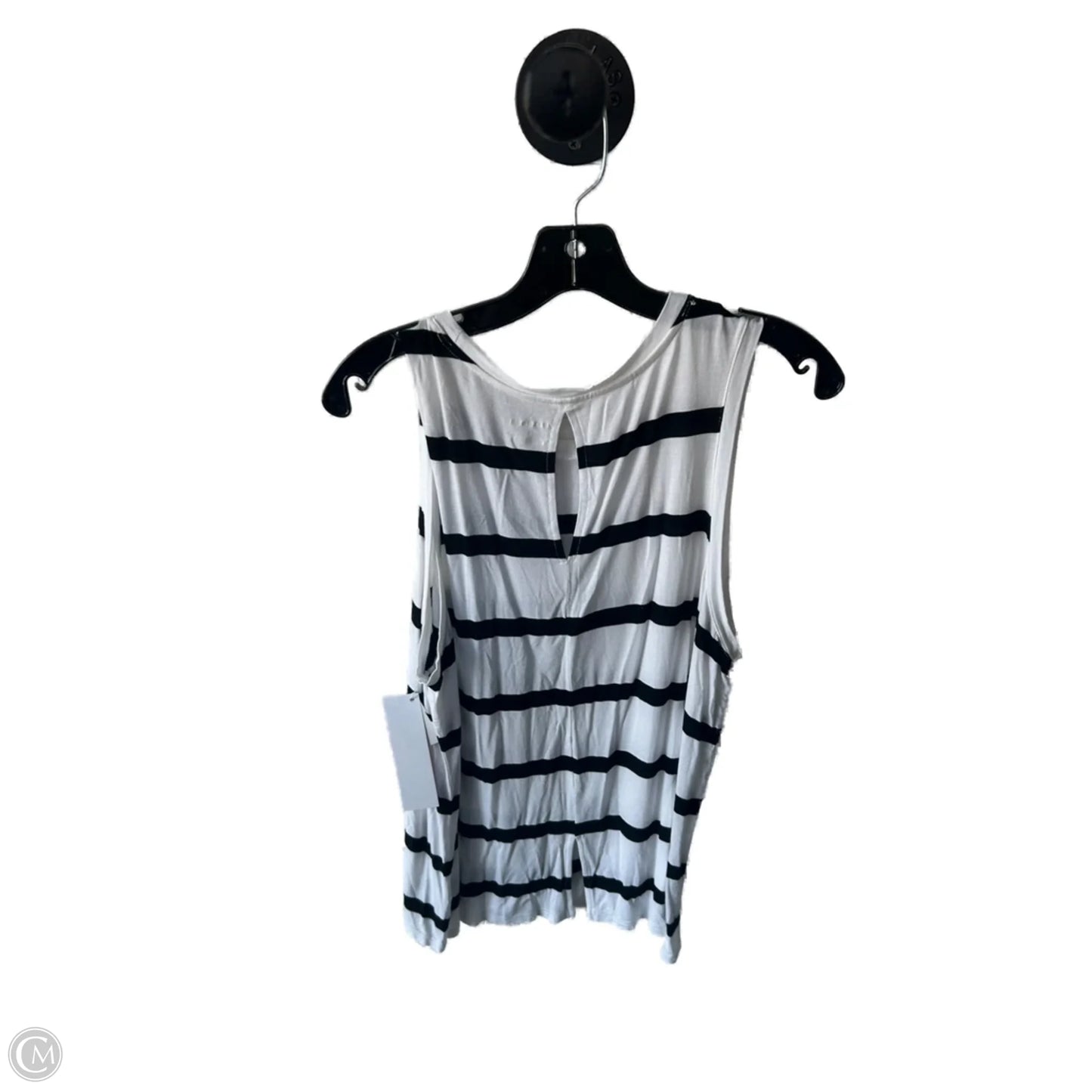Top Sleeveless Basic By Halogen In Black & White, Size: L