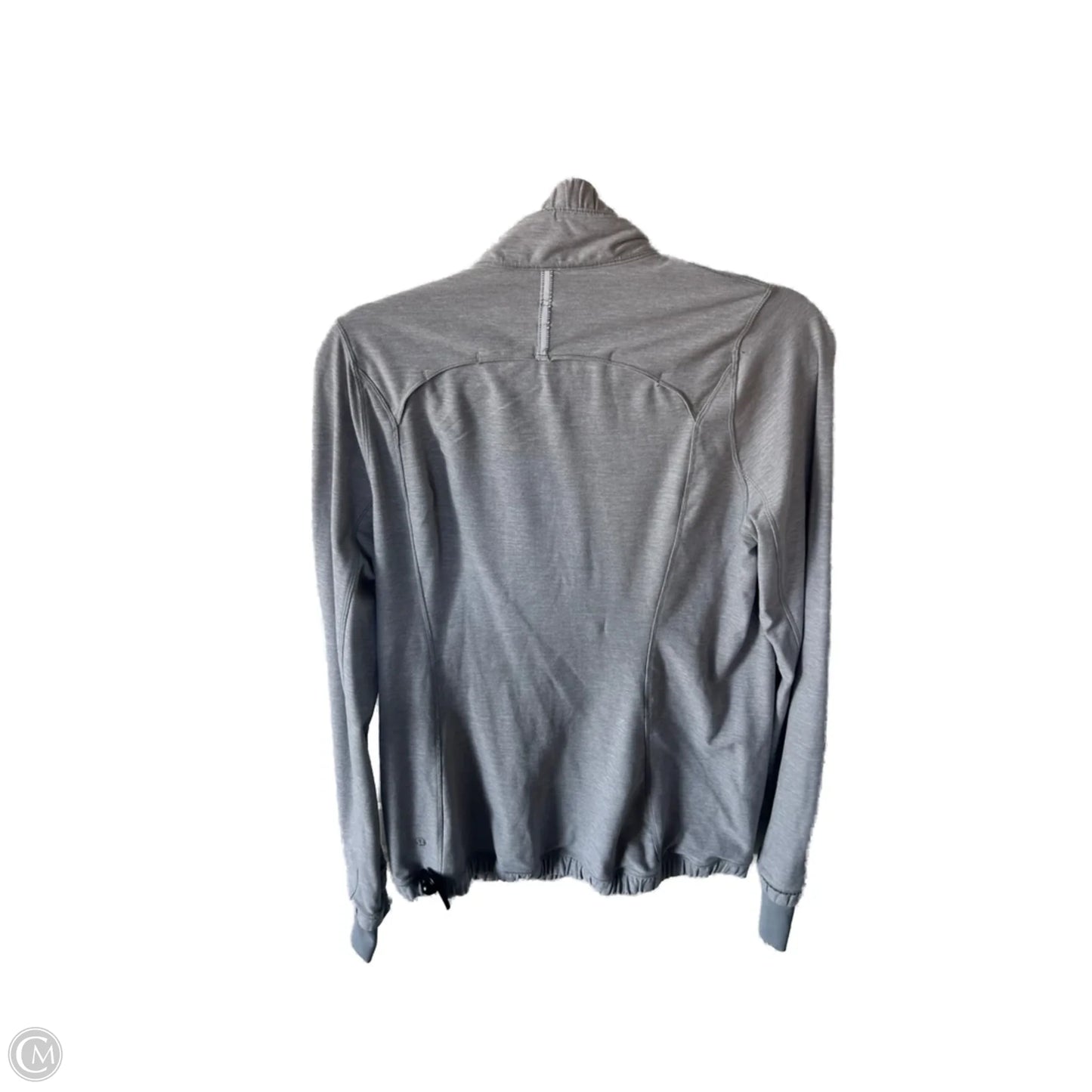 Athletic Sweatshirt Collar By Lululemon In Grey & Orange, Size: M
