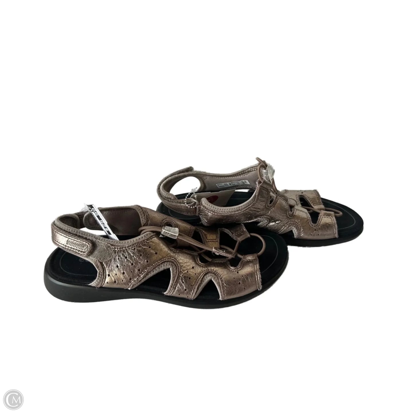 Sandals Flats By Ecco In Bronze, Size: 7