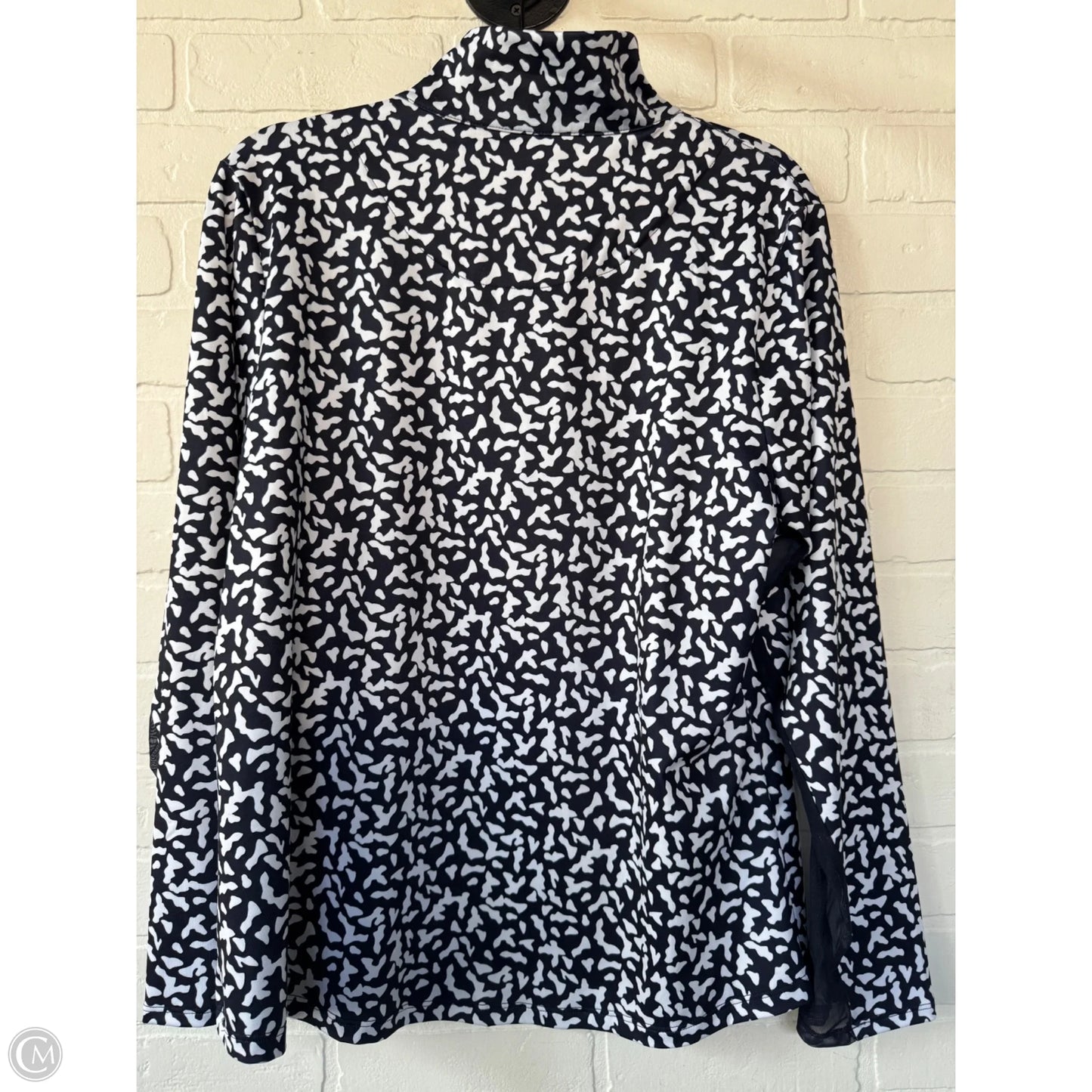 Top Long Sleeve By Chicos In Blue & White, Size: L
