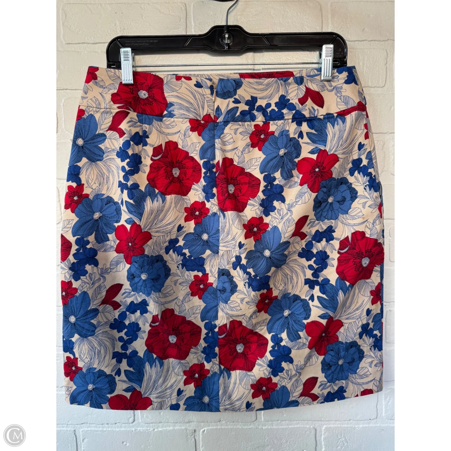 Skirt Midi By Talbots In Blue & Red, Size: 6