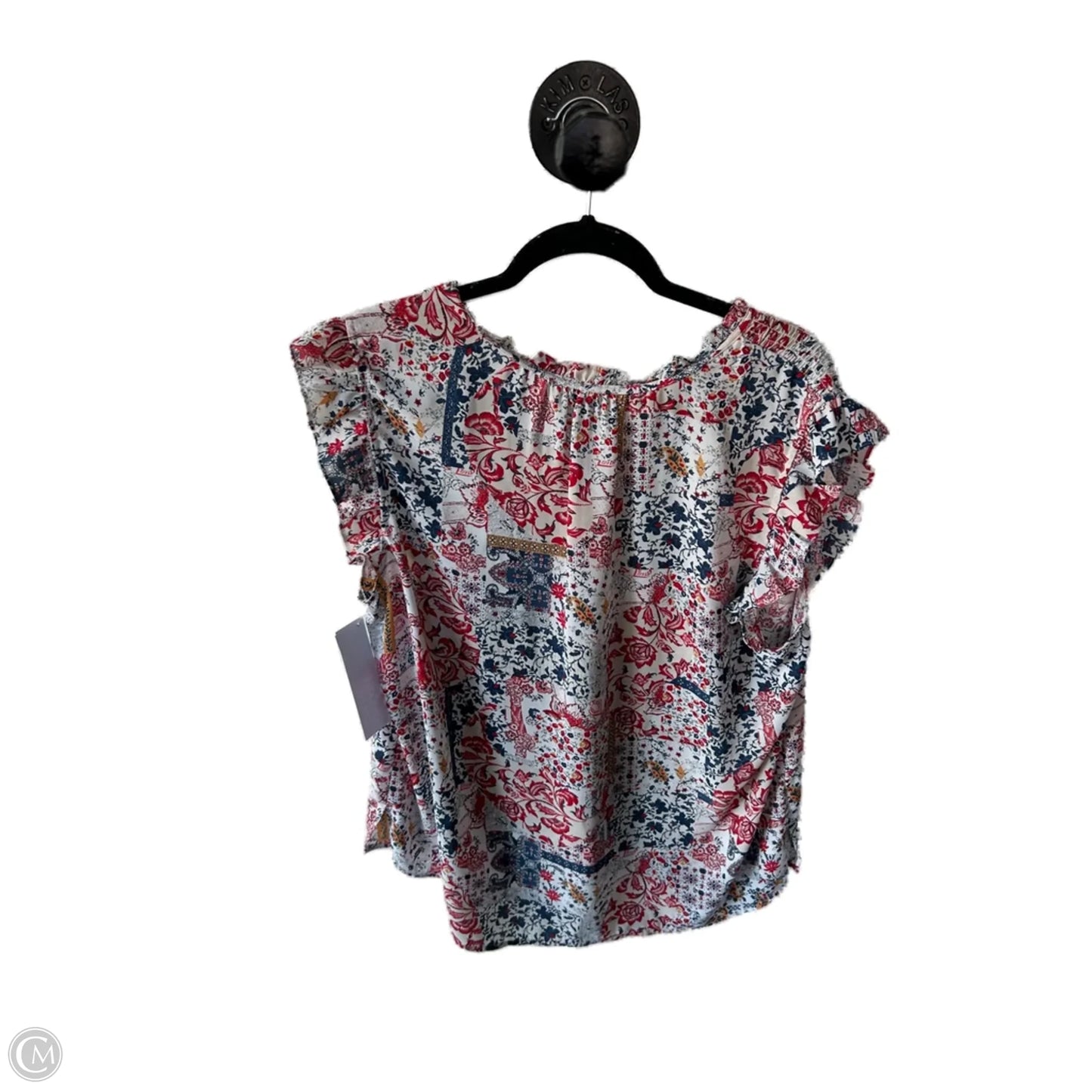 Top Short Sleeve By Daniel Rainn In Blue & Red, Size: Xxl