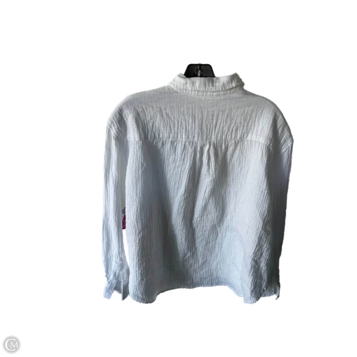 Top Long Sleeve By Caslon In White, Size: L