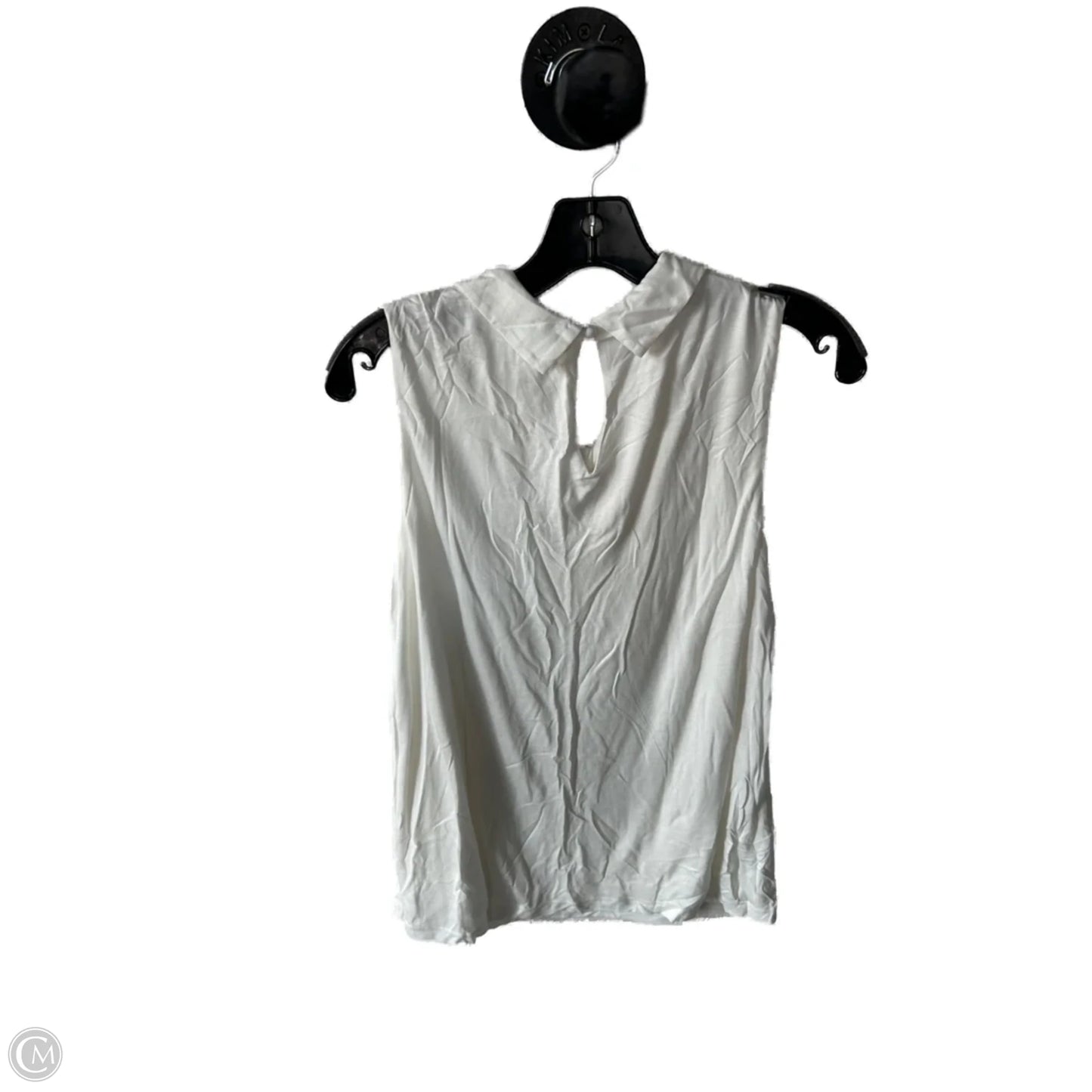 Top Sleeveless By Cabi In White, Size: M