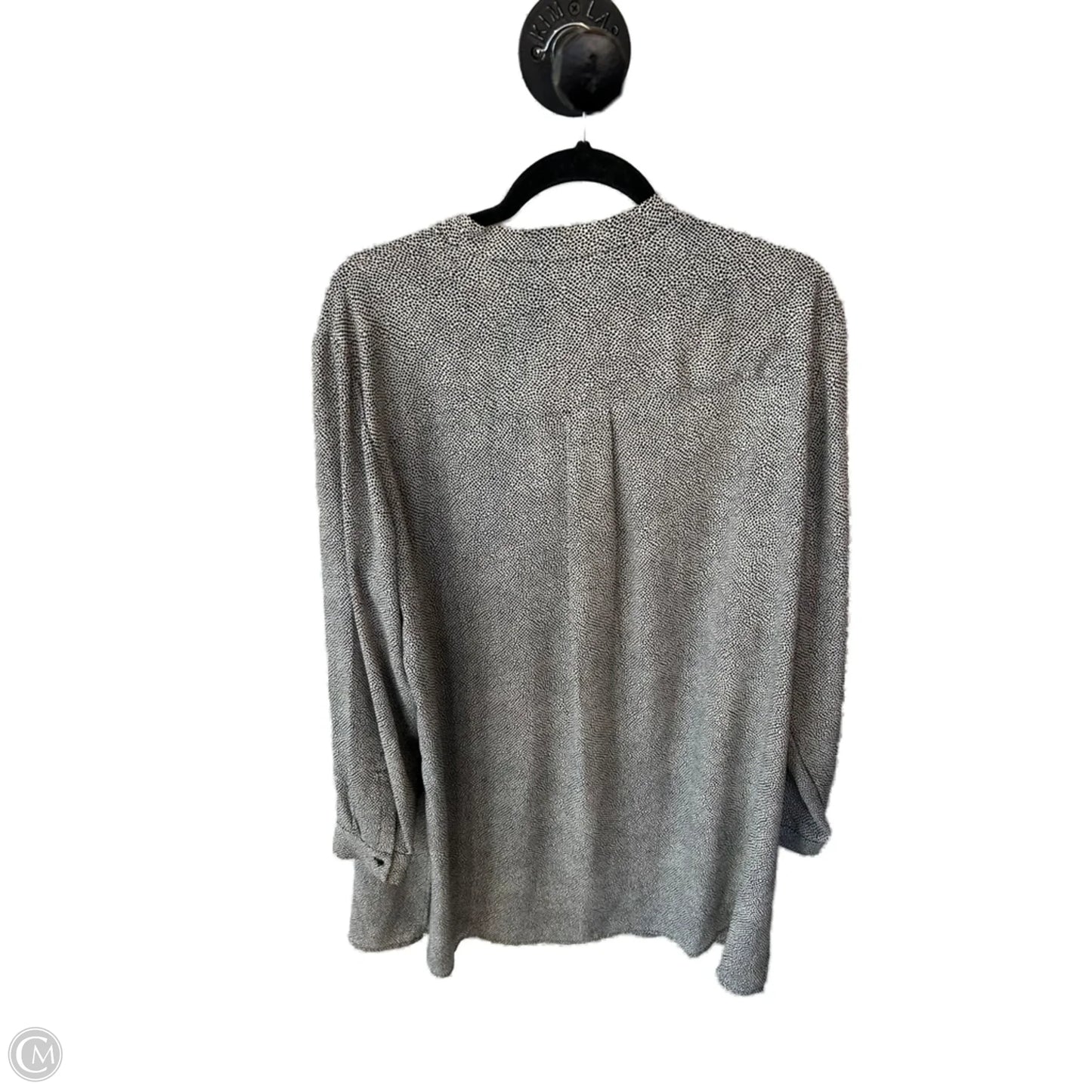 Tunic Long Sleeve By Anne Klein In Black & White, Size: Xl