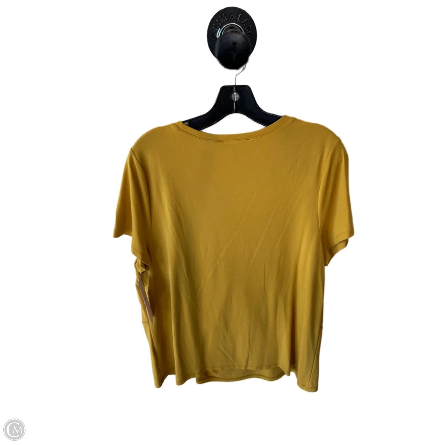 Top Short Sleeve By Inc In Yellow, Size: 1x