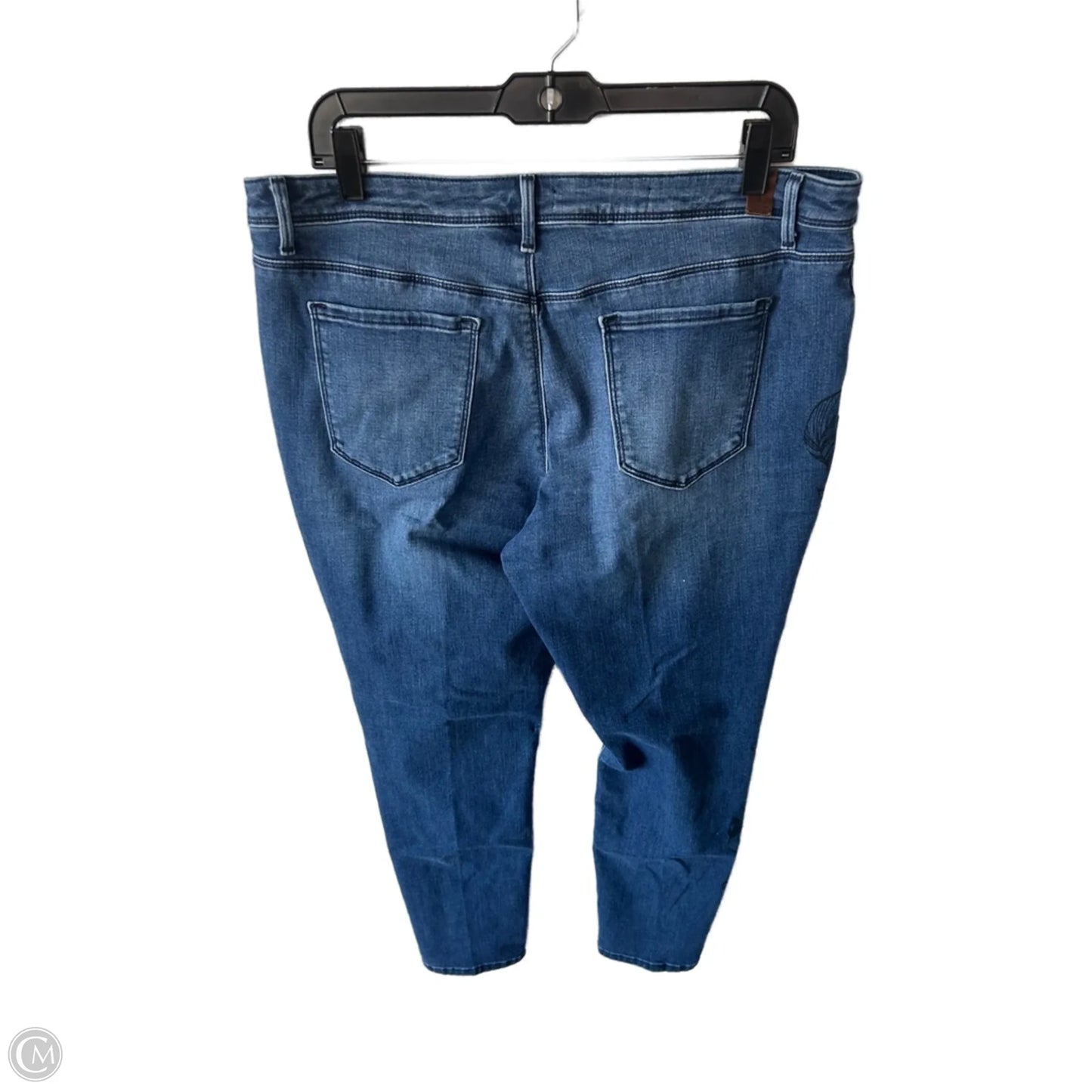 Jeans Skinny By Simply Vera In Blue Denim, Size: 14