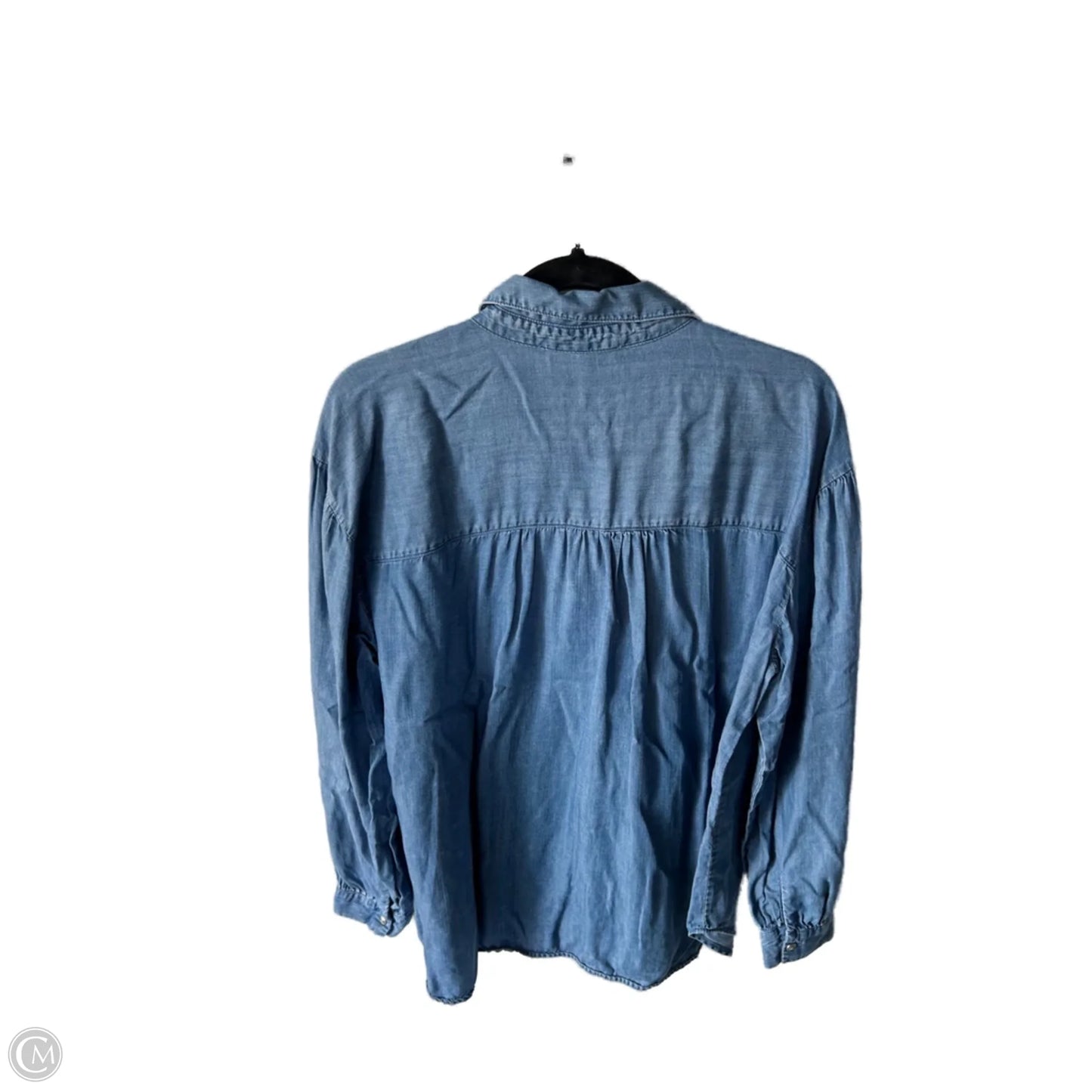 Top Long Sleeve By Jane And Delancey In Blue Denim, Size: L
