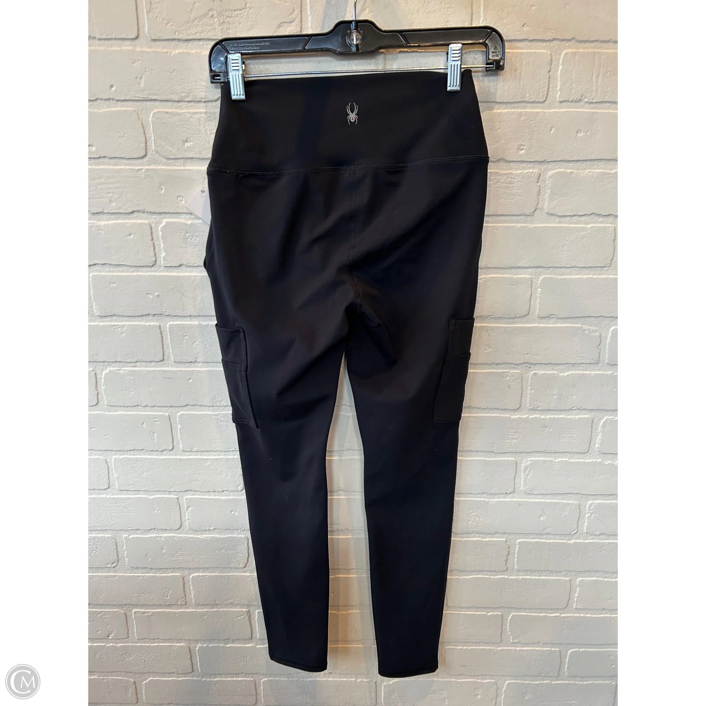 Athletic Leggings By Spyder In Black, Size: 4