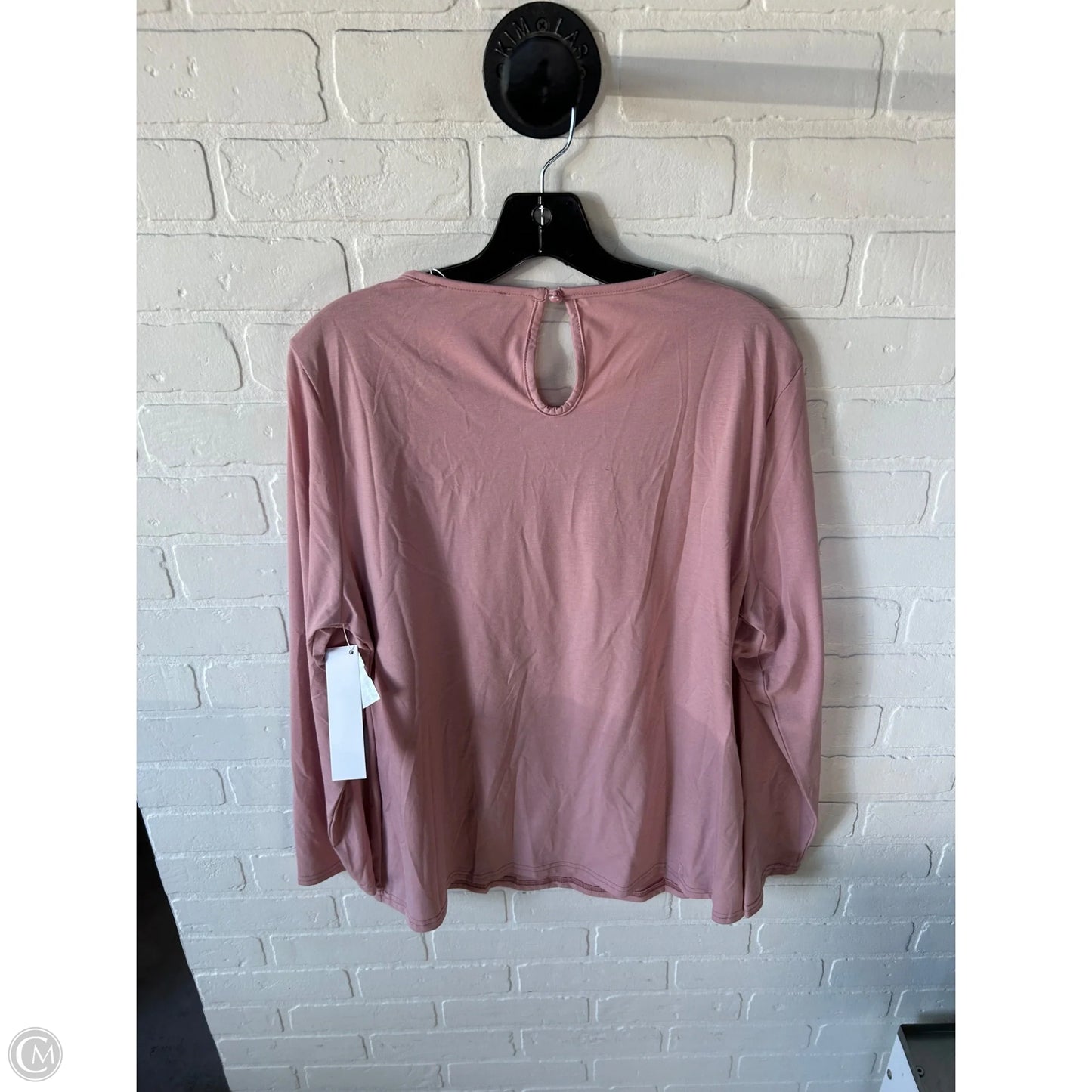 Top Long Sleeve By Cme In Pink, Size: Xxl