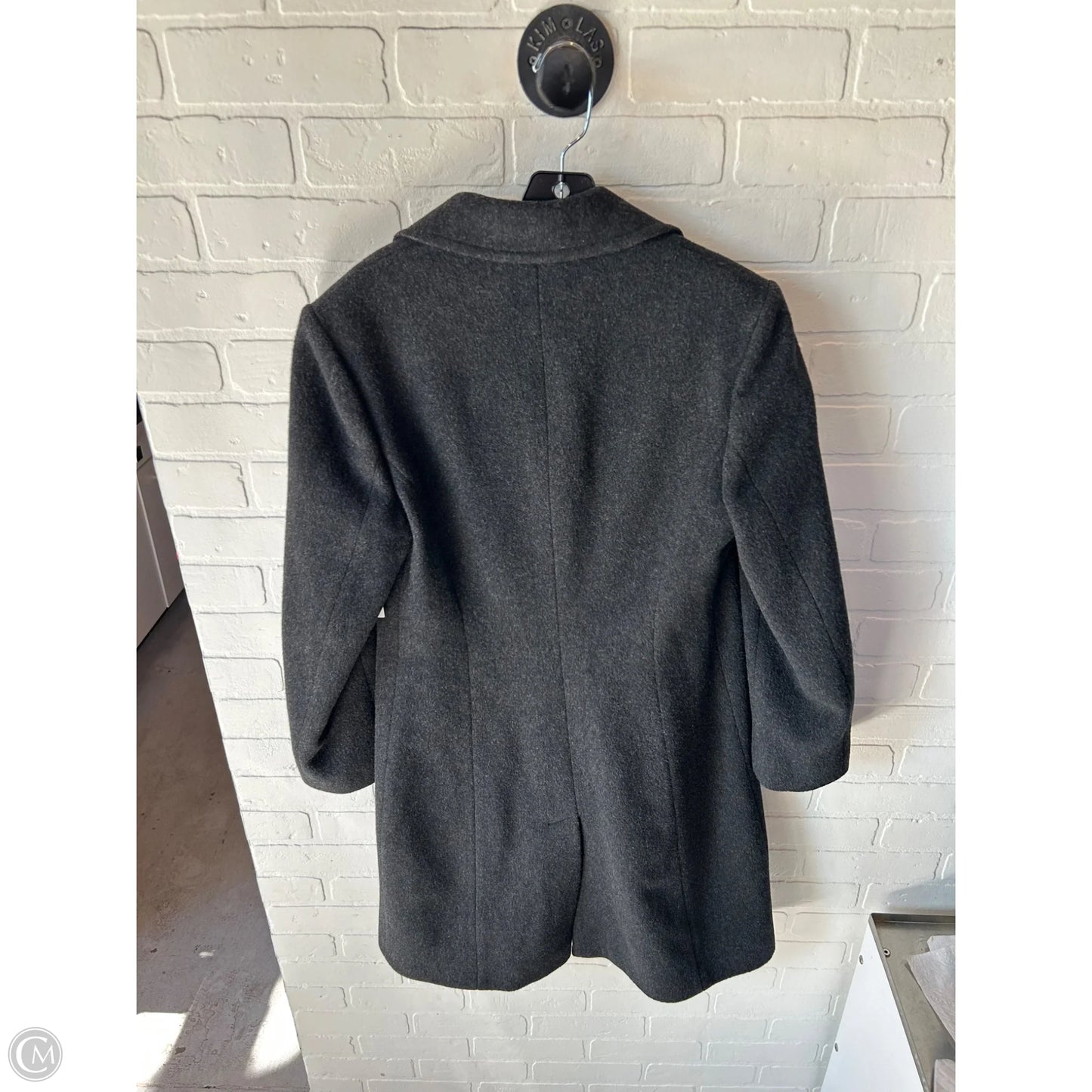 Coat Wool By Calvin Klein In Grey, Size: M