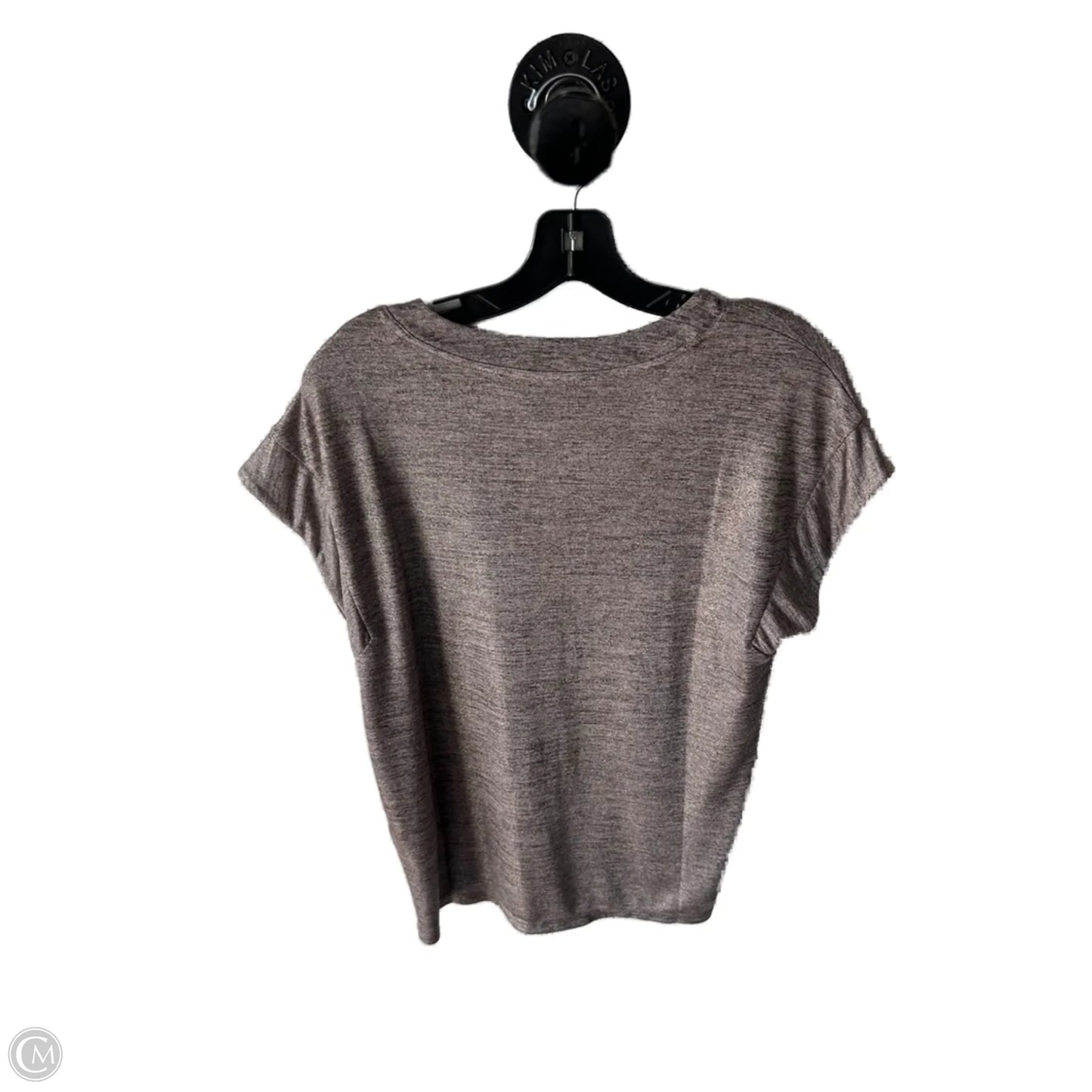 Top Short Sleeve By White House Black Market In Grey & Pink, Size: M