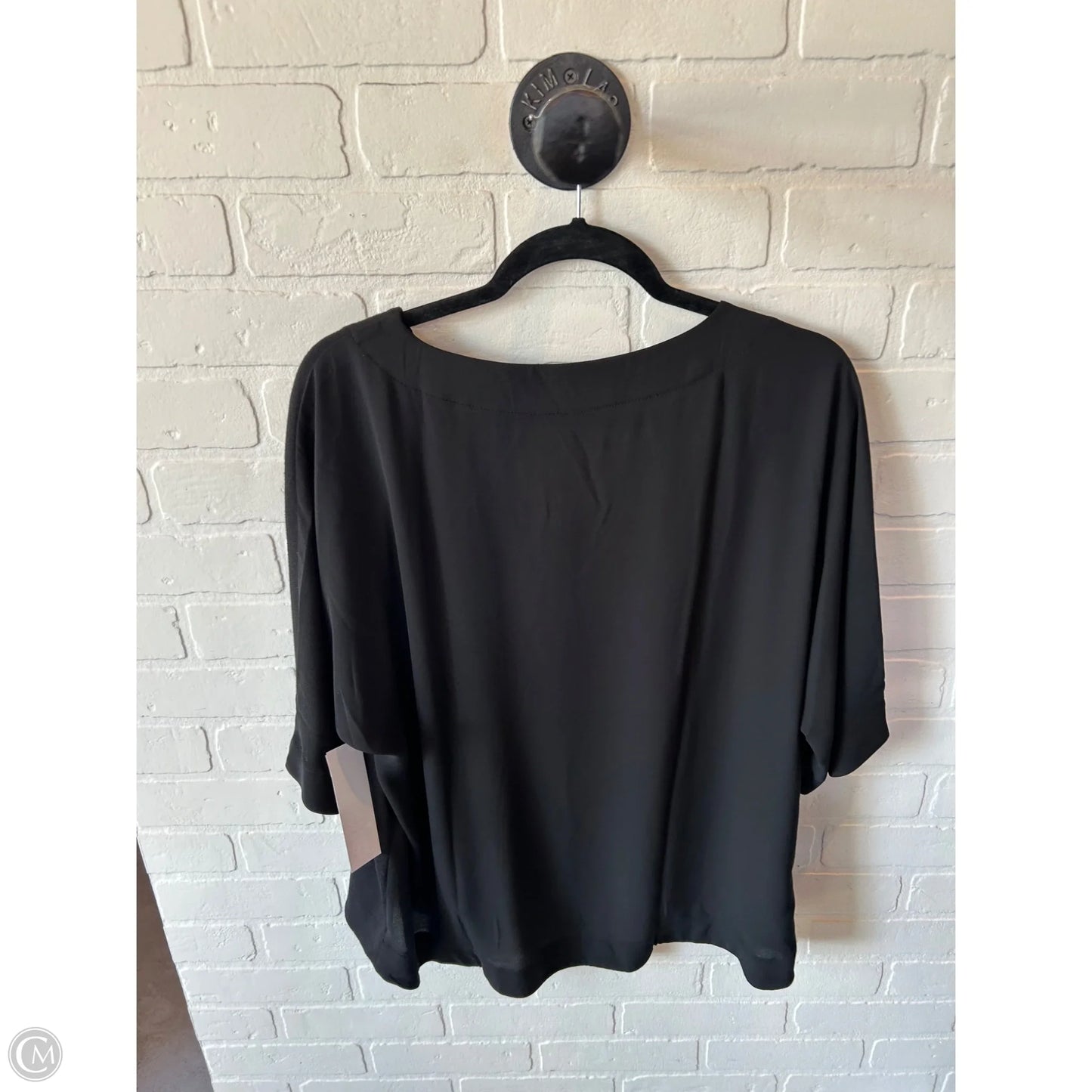 Top Short Sleeve By Loft In Black, Size: L