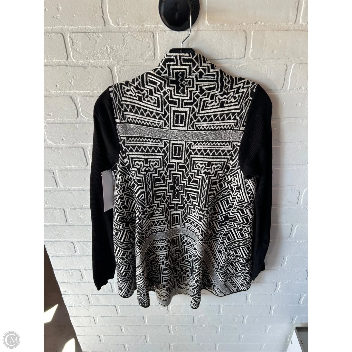 Sweater Cardigan By Field Flower In Black & White, Size: S