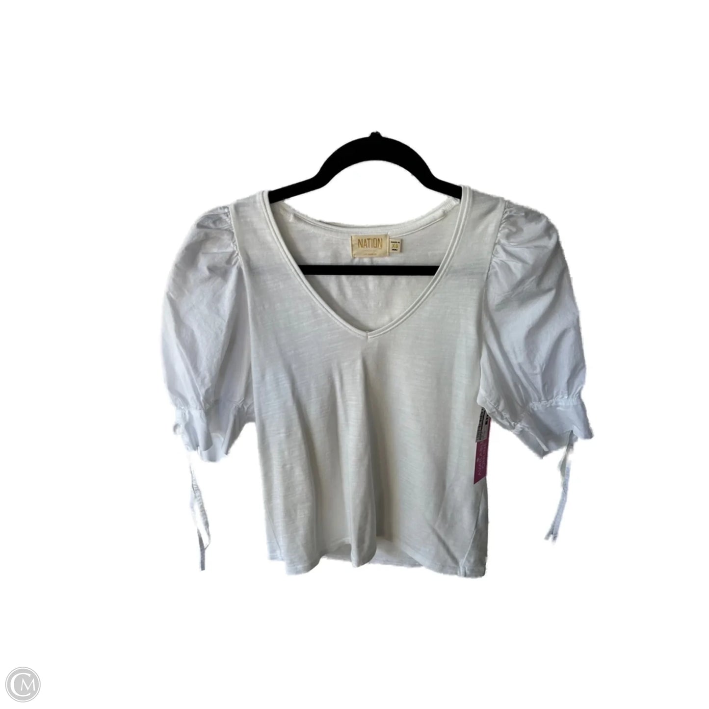 Top Short Sleeve By Nation In White, Size: Xs