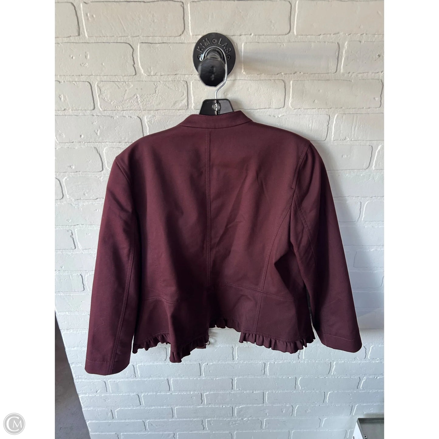 Blazer By Ann Taylor In Maroon, Size: L