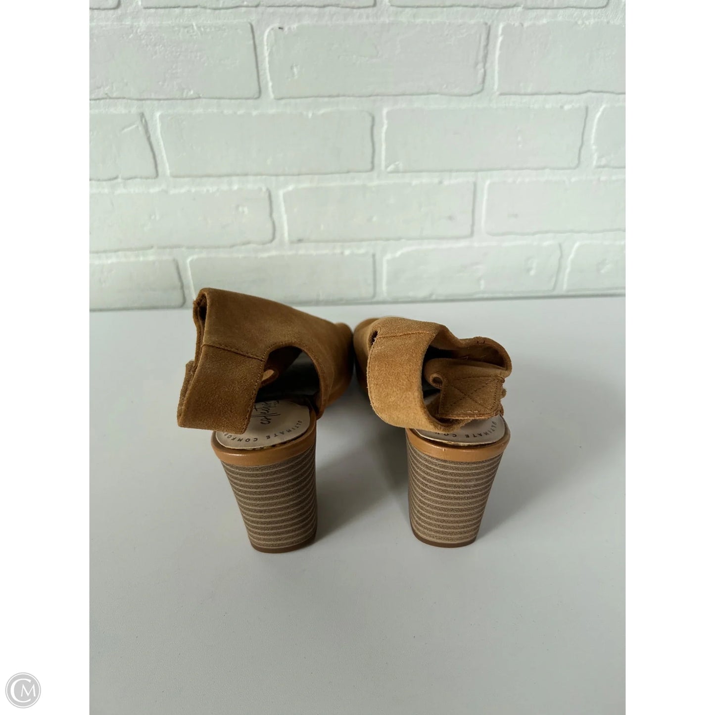 Shoes Heels Block By Clarks In Tan, Size: 7.5