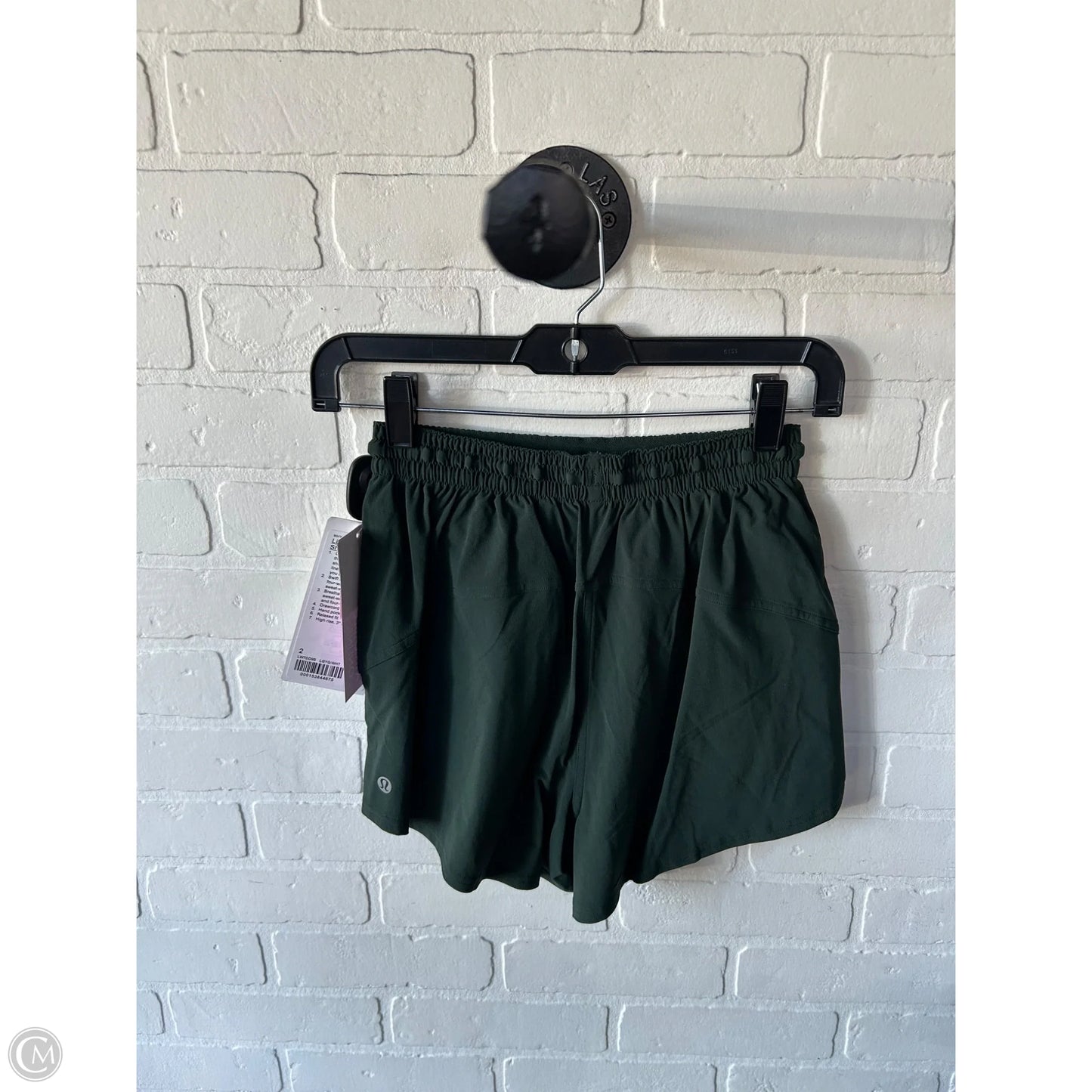 Athletic Shorts By Lululemon In Green, Size: 2