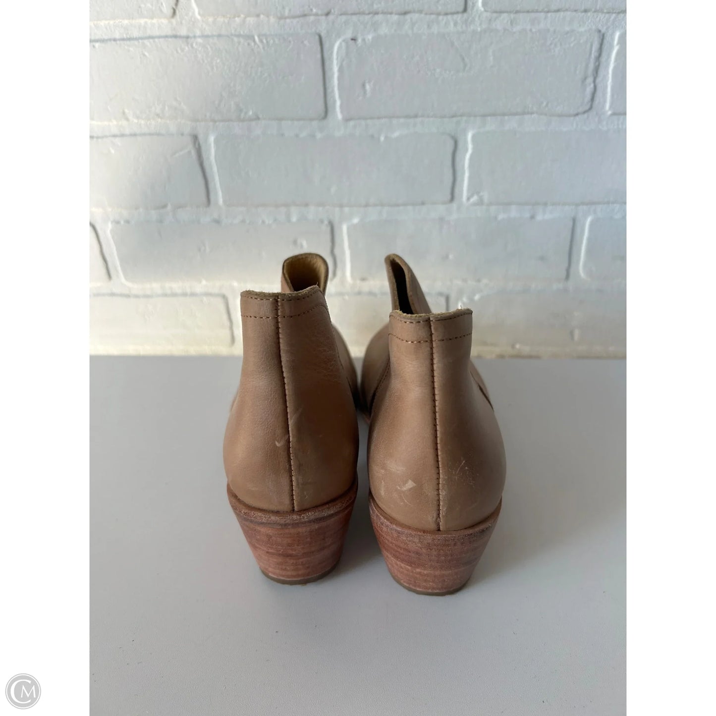 Boots Ankle Heels By Cmc In Tan, Size: 8.5