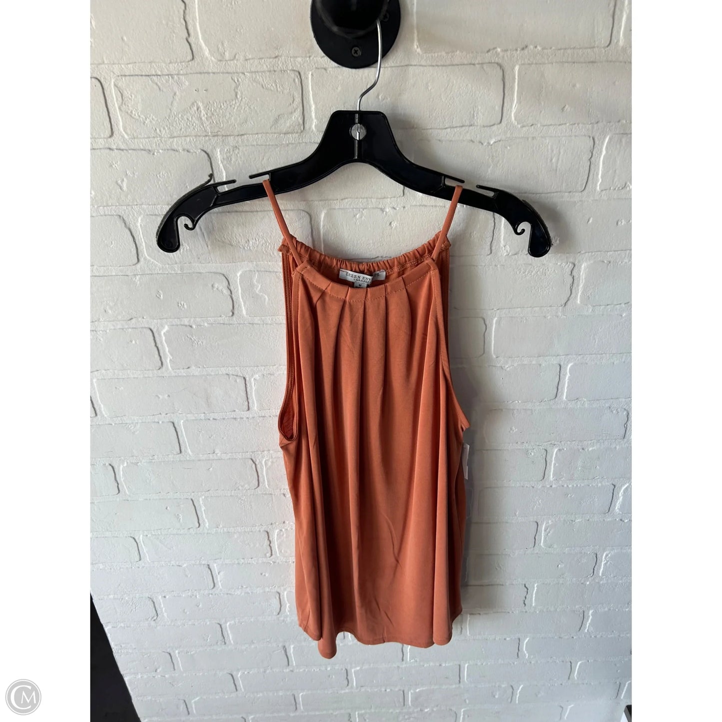 Top Sleeveless By Green Envelope In Orange, Size: M