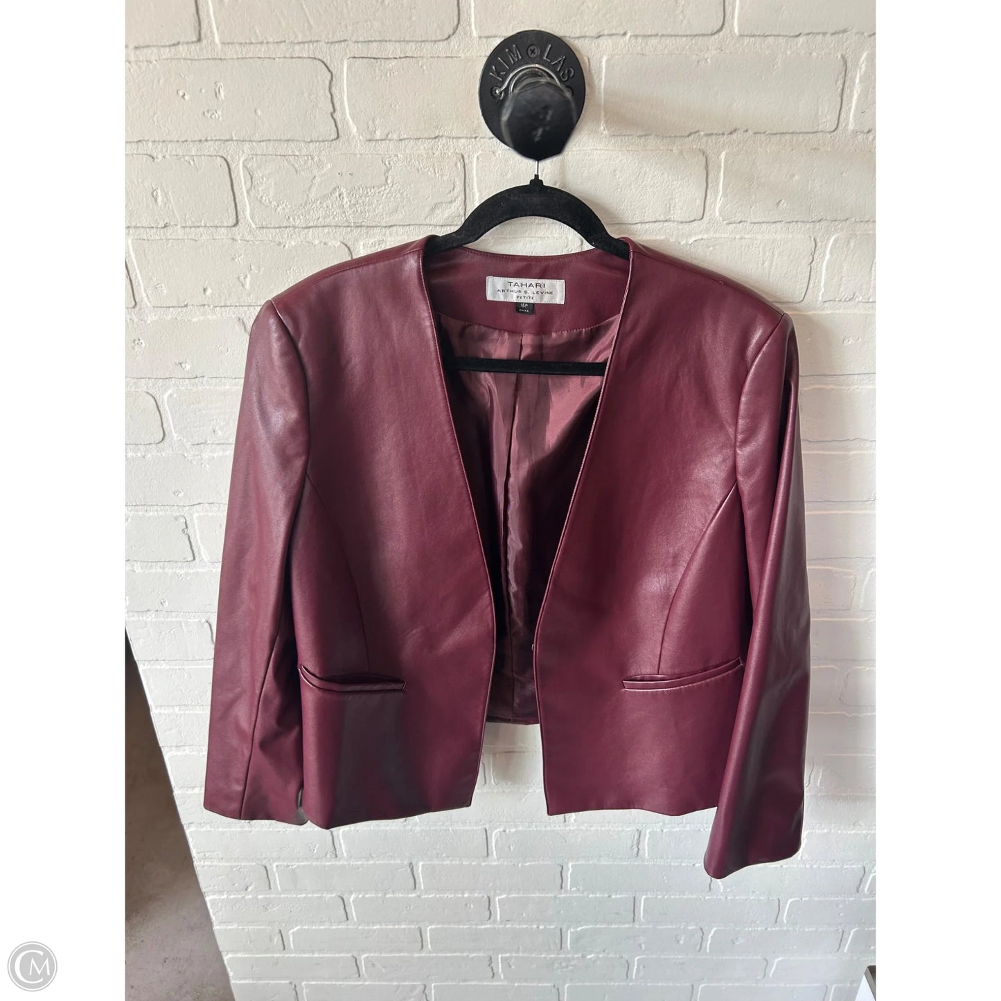 Jacket Other By Tahari By Arthur Levine In Red, Size: Xl