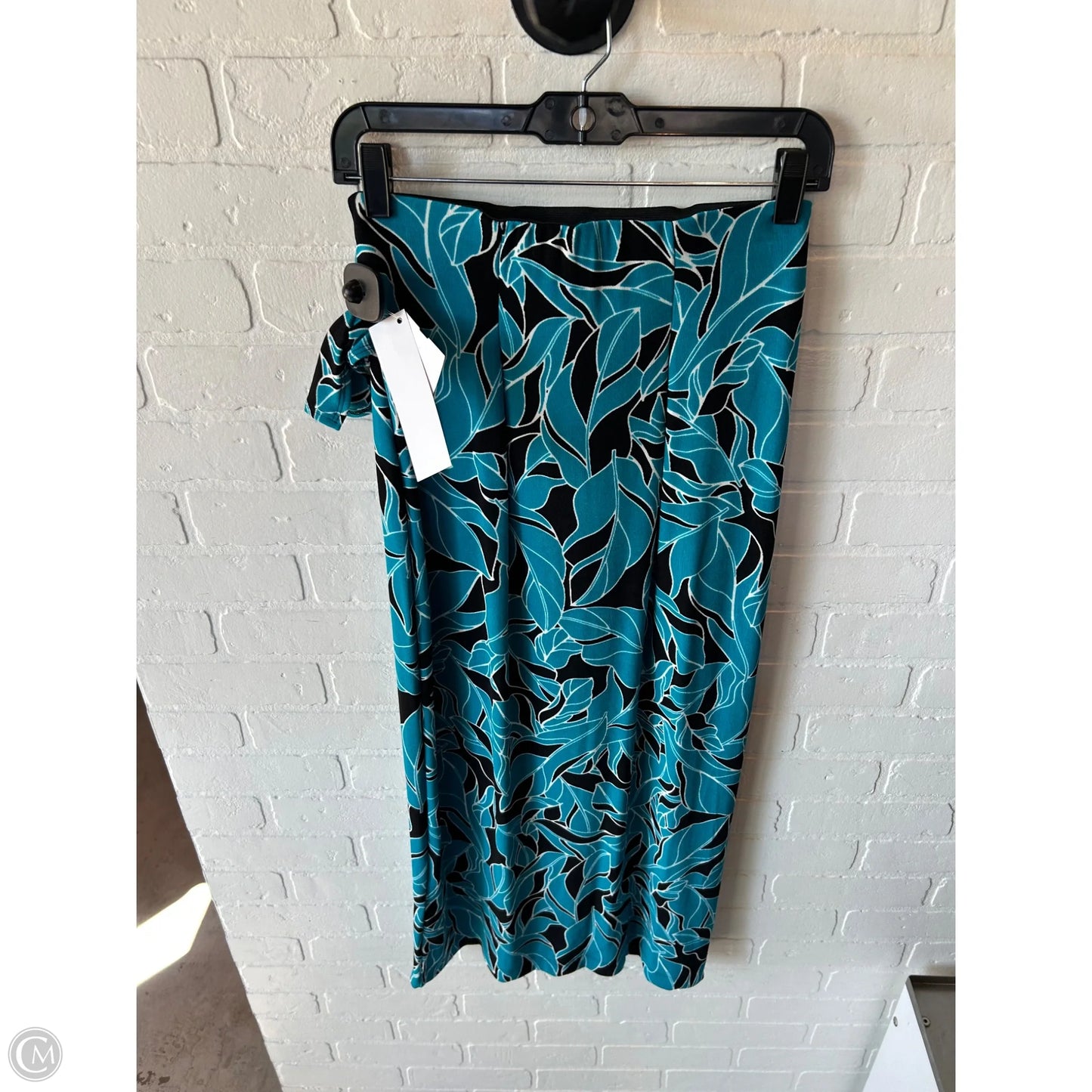 Skirt Maxi By Chicos In Black & Blue, Size: 4