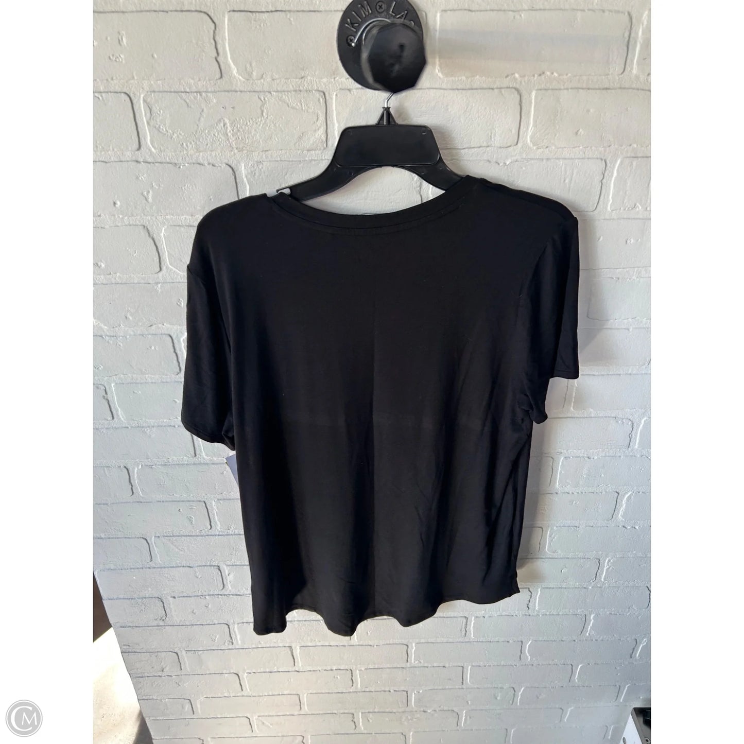 Top Short Sleeve Basic By Gap In Black, Size: L