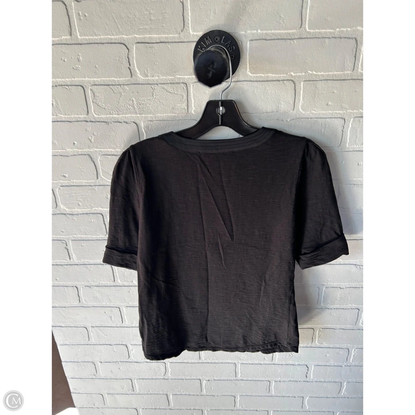 Top Short Sleeve By White House Black Market In Black, Size: Xs