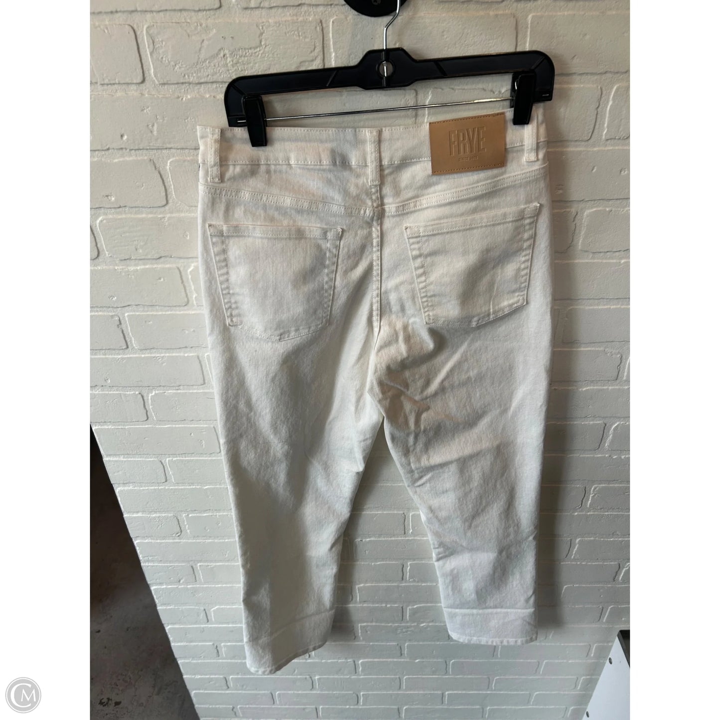 Jeans Designer By Frye In White Denim, Size: 6