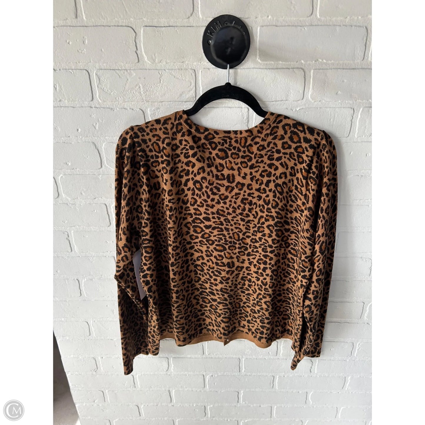 Sweater Cardigan By Love Scarlett In Black & Brown, Size: Xl