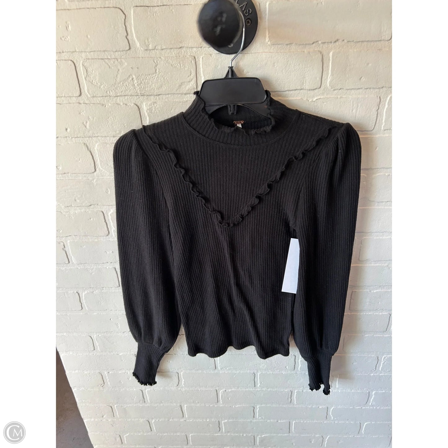 Top Long Sleeve By Free People In Black, Size: Xs
