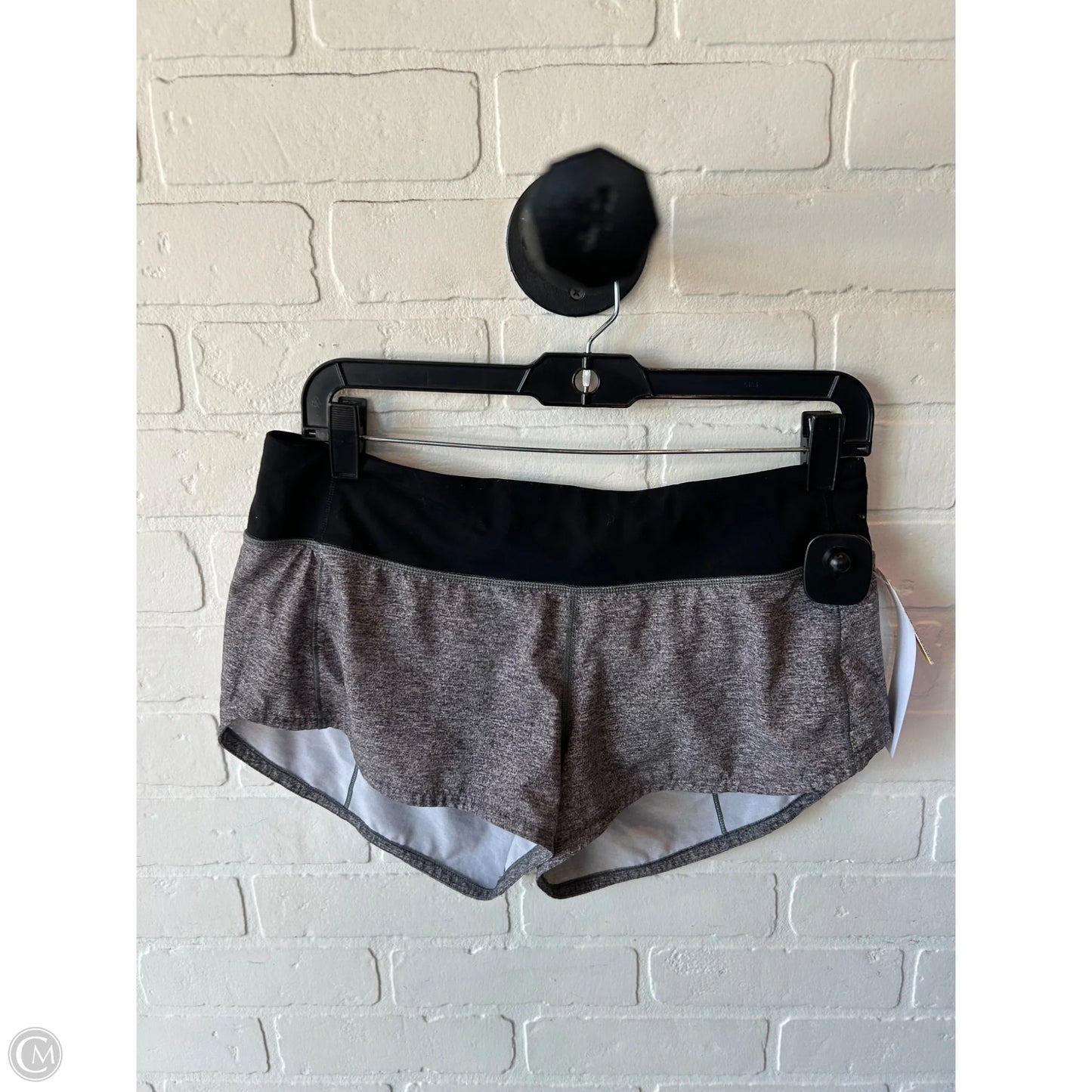 Athletic Shorts By Lululemon In Black & Grey, Size: 6
