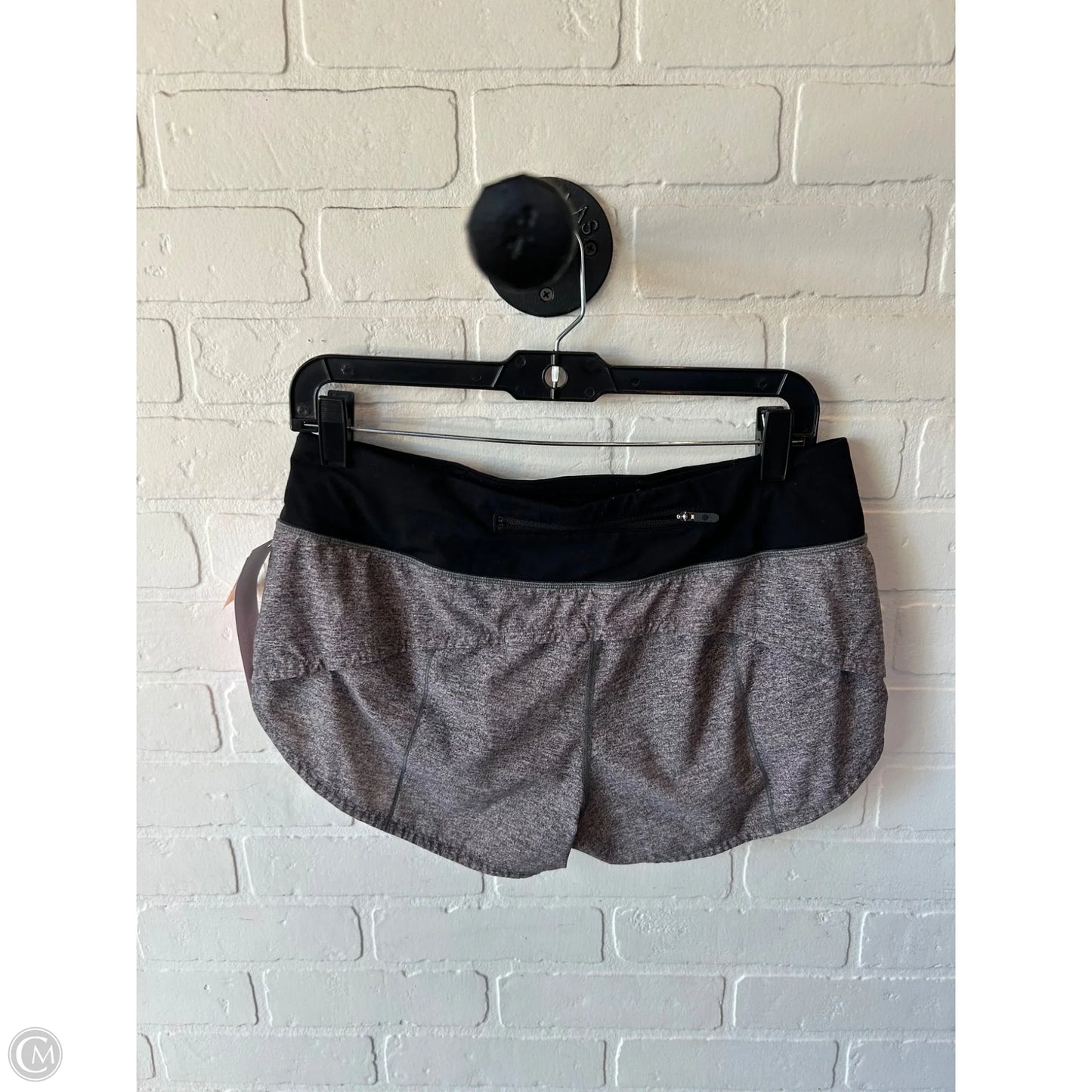 Athletic Shorts By Lululemon In Black & Grey, Size: 6