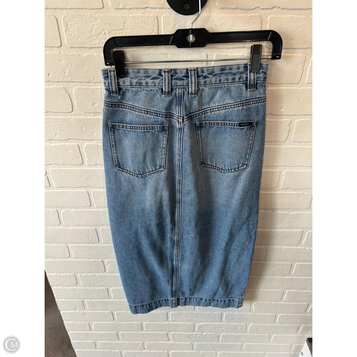 Skirt Midi By Bardot In Blue Denim, Size: 4