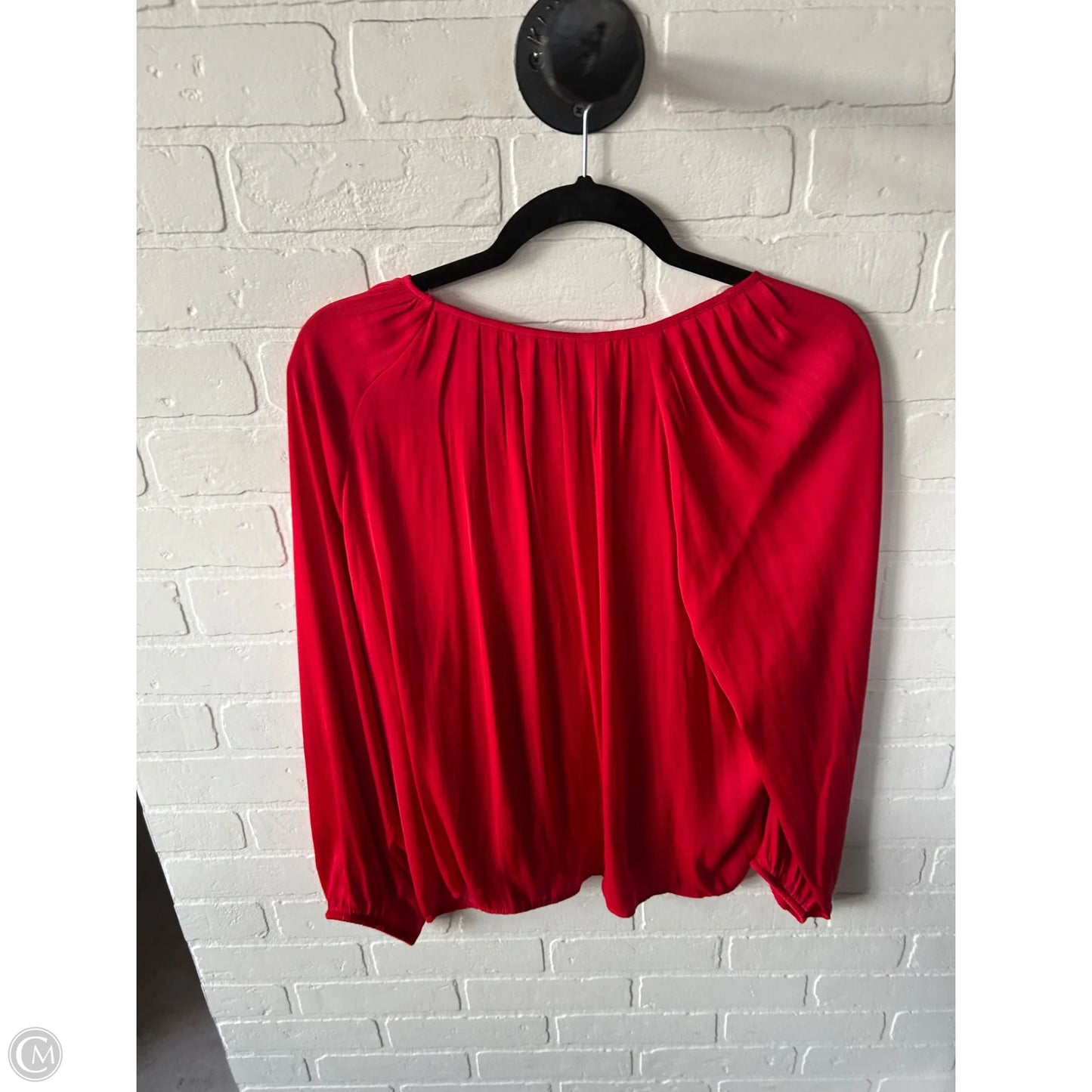 Top Long Sleeve By A New Day In Red, Size: L