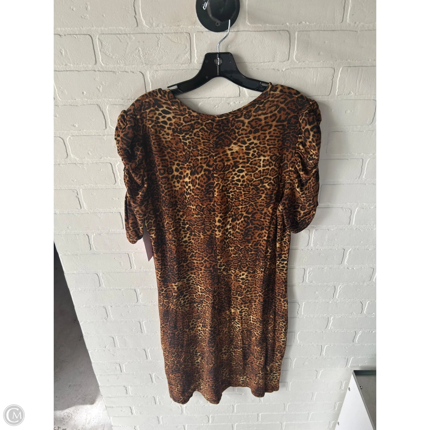 Dress Casual Midi By Catherine Malandrino In Black & Brown, Size: L