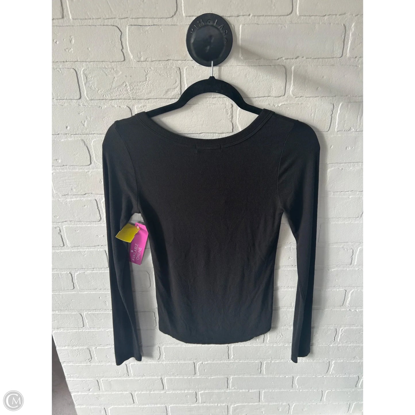 Top Long Sleeve Basic By Clothes Mentor In Black, Size: M