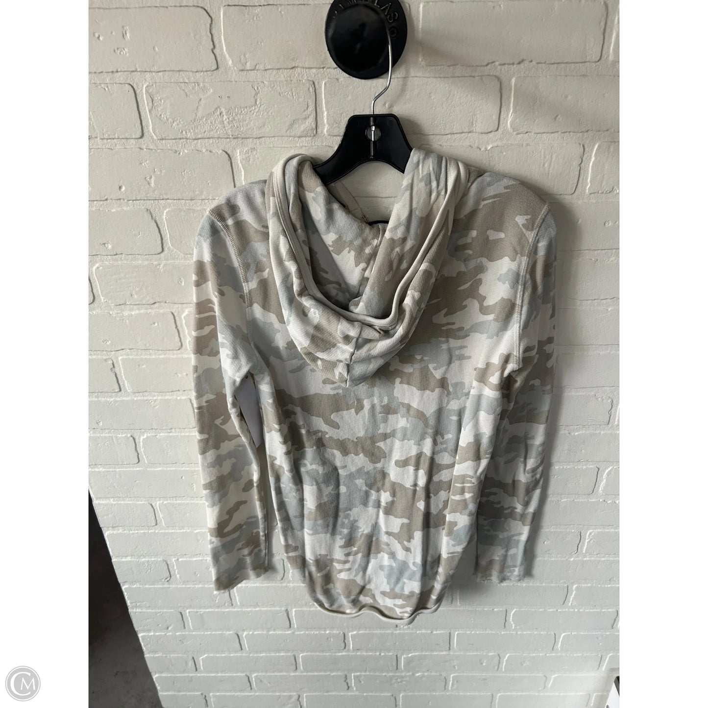 Sweatshirt Hoodie By Atm In Cream & Tan, Size: M