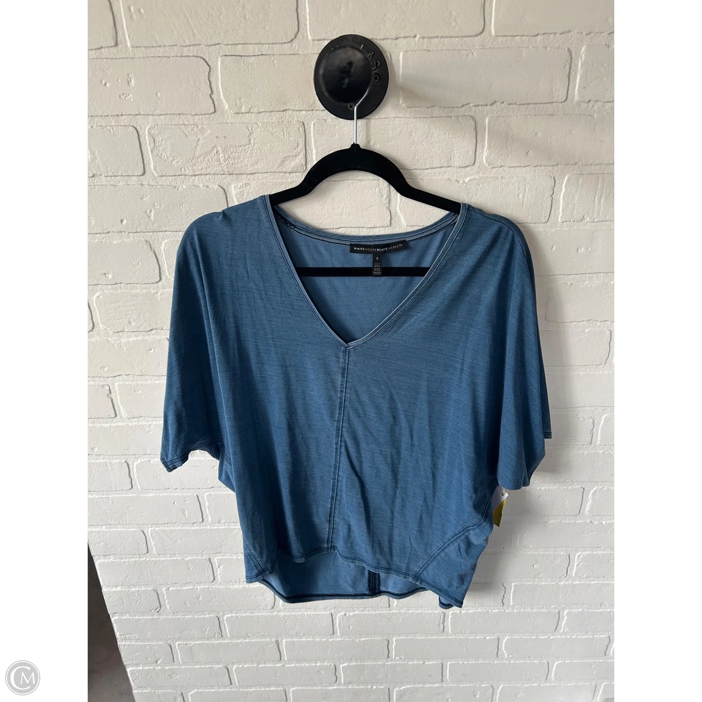 Top Short Sleeve By White House Black Market In Blue, Size: S