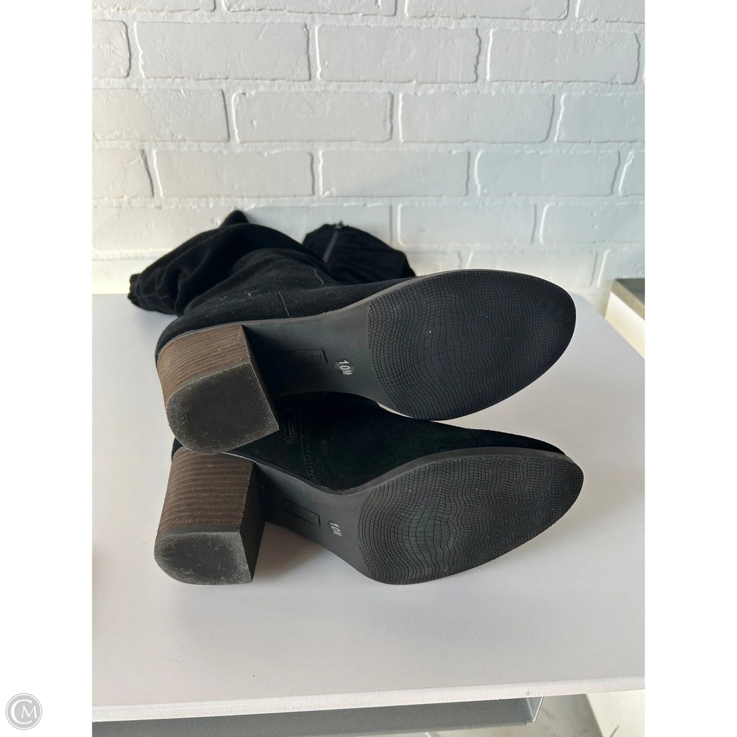 Boots Knee Heels By Cmc In Black, Size: 10