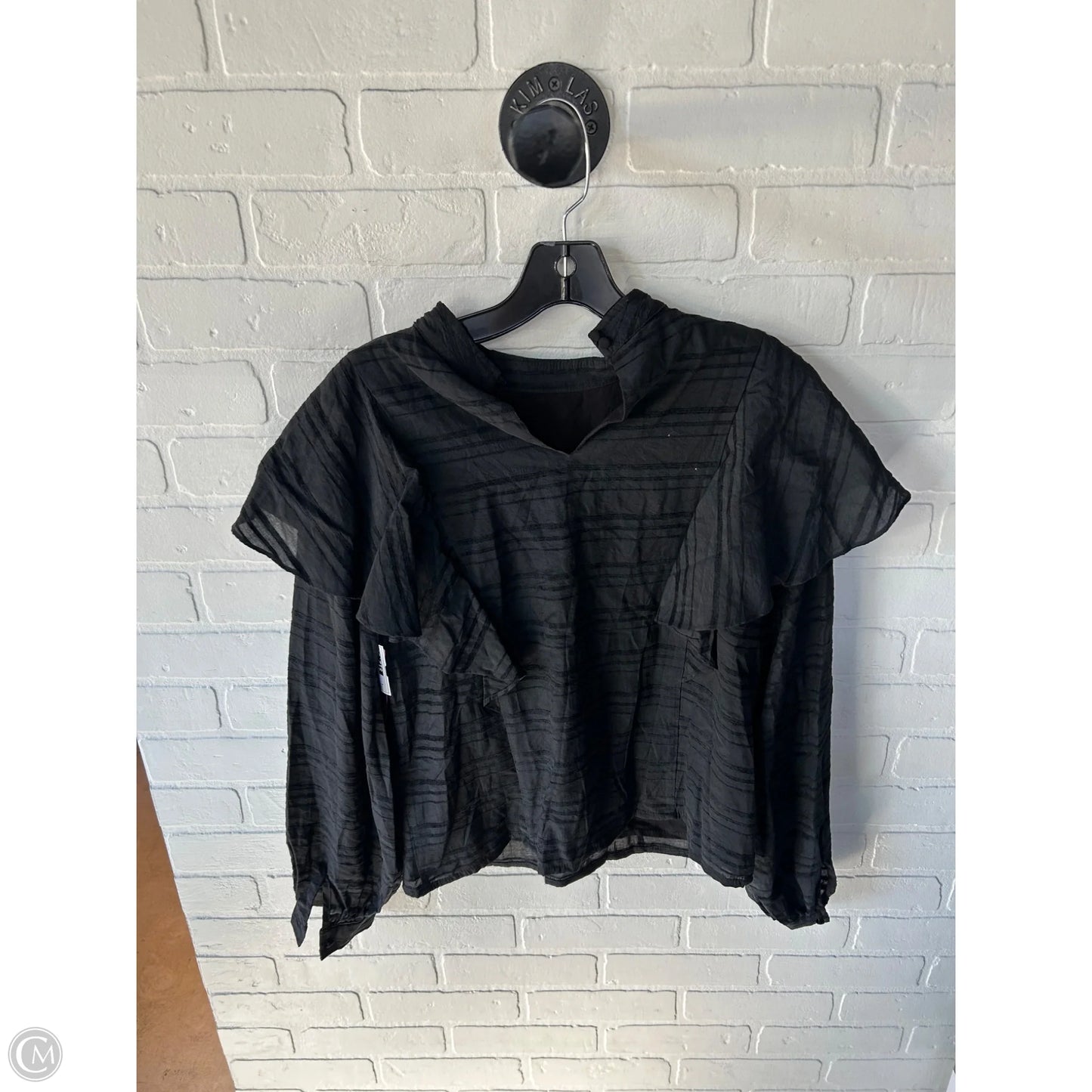 Top Long Sleeve By Allison Joy In Black, Size: S