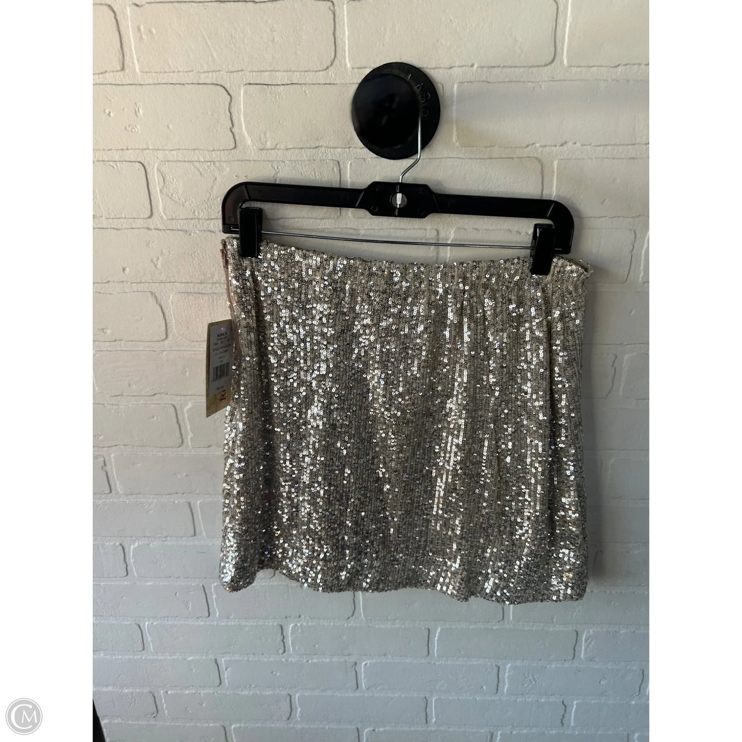 Skirt Mini & Short By Rewind In Silver, Size: 12